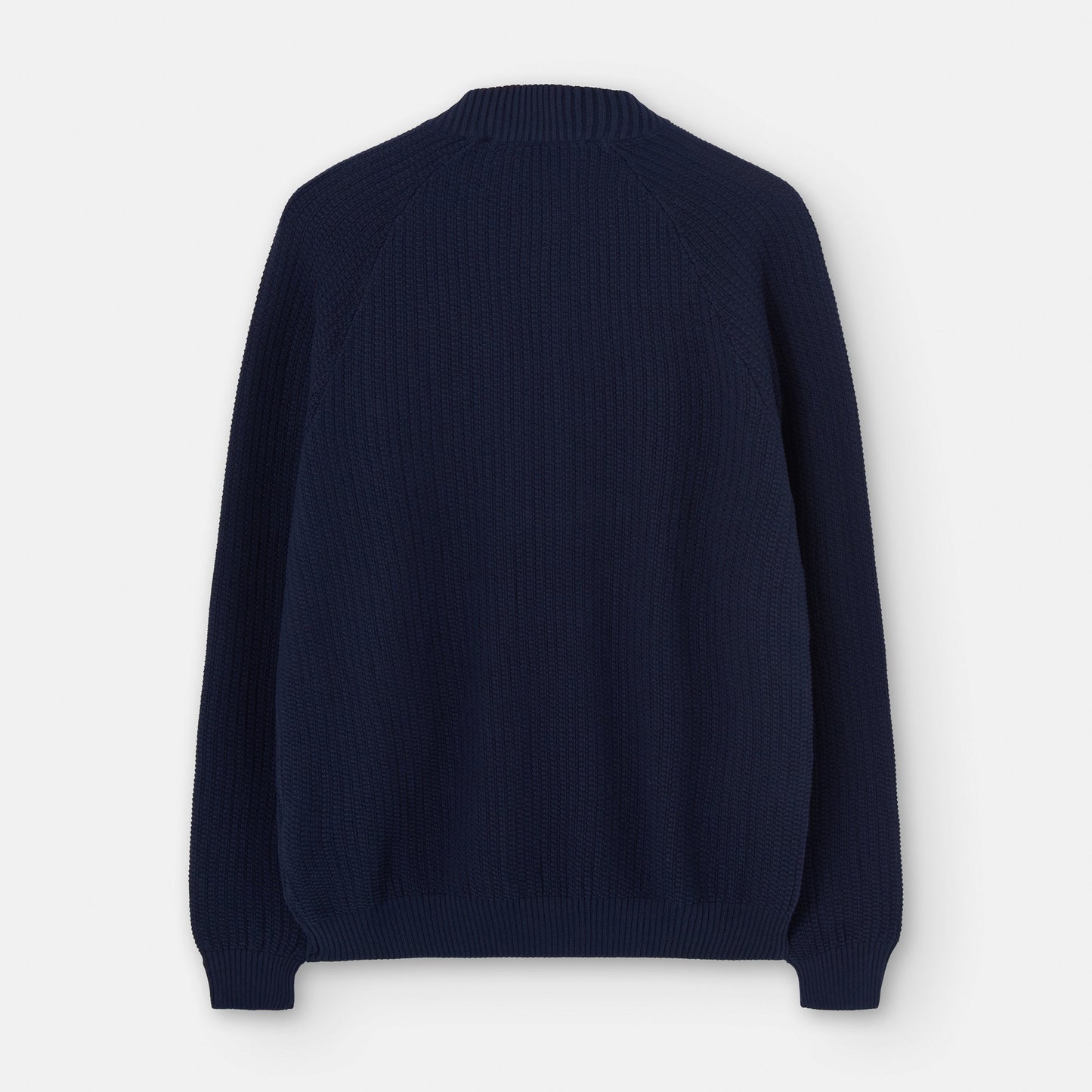 Navyblue Crew Neck Jacket With Central Zip