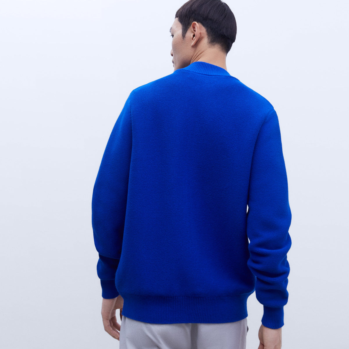 Cobalt Knit Bomber