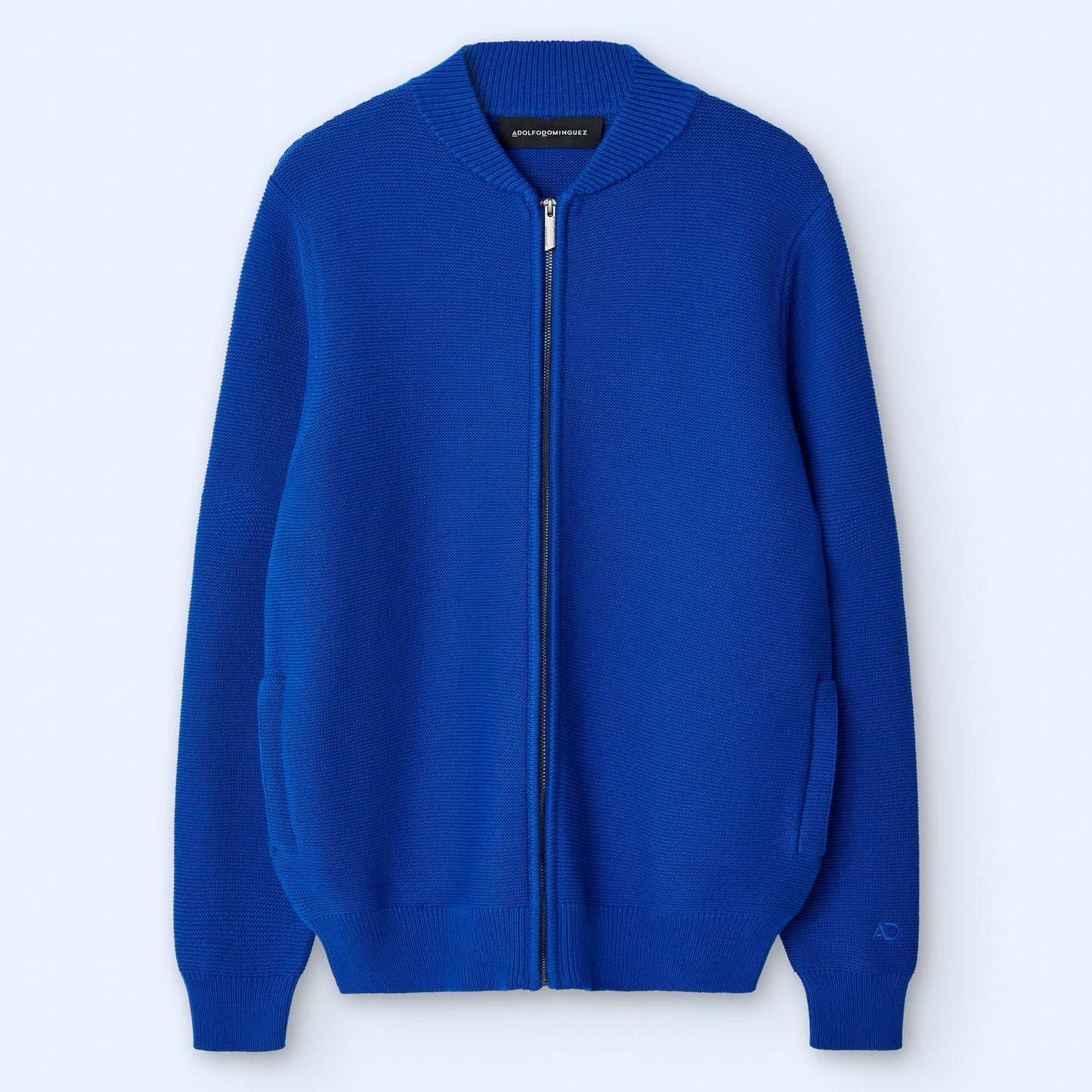 Cobalt Knit Bomber