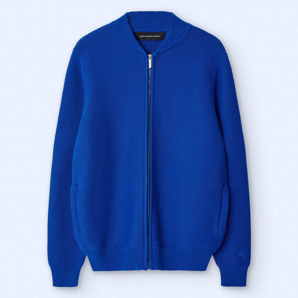 Cobalt Knit Bomber
