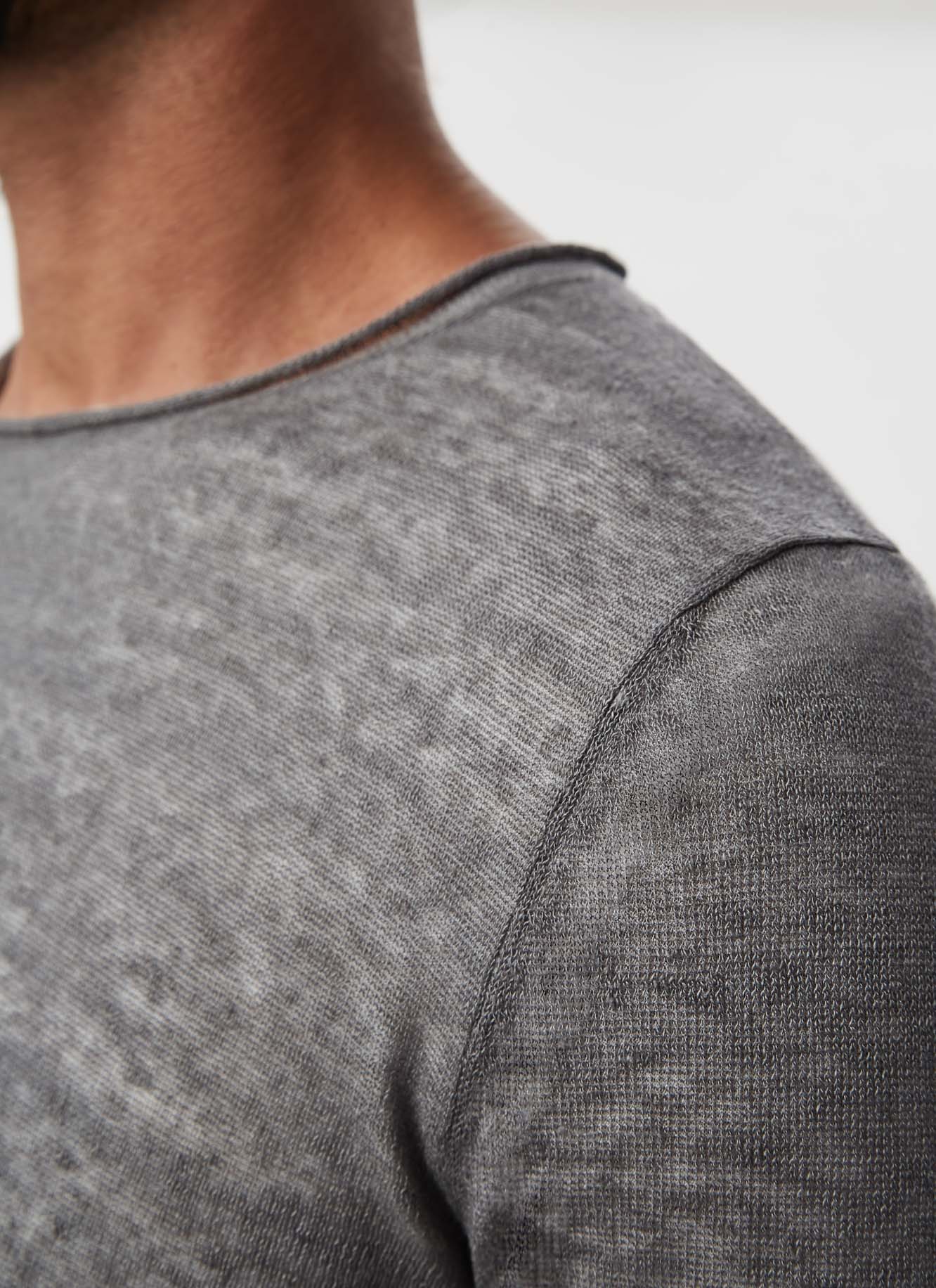 Grey Metal Knit Sweater