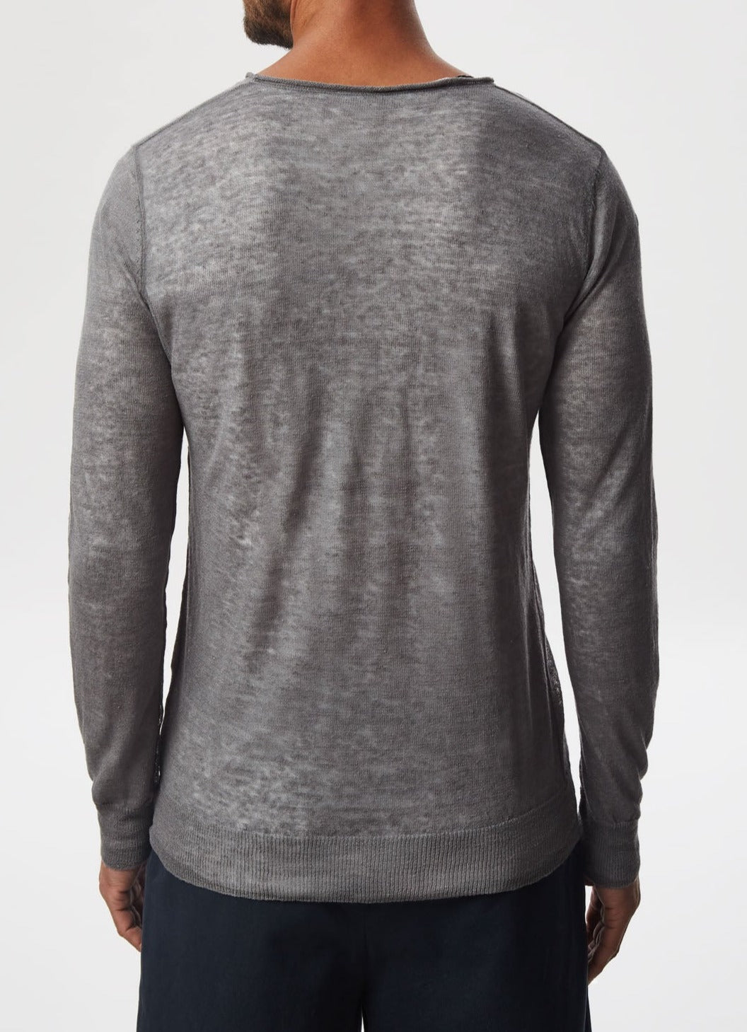 Grey Metal Knit Sweater