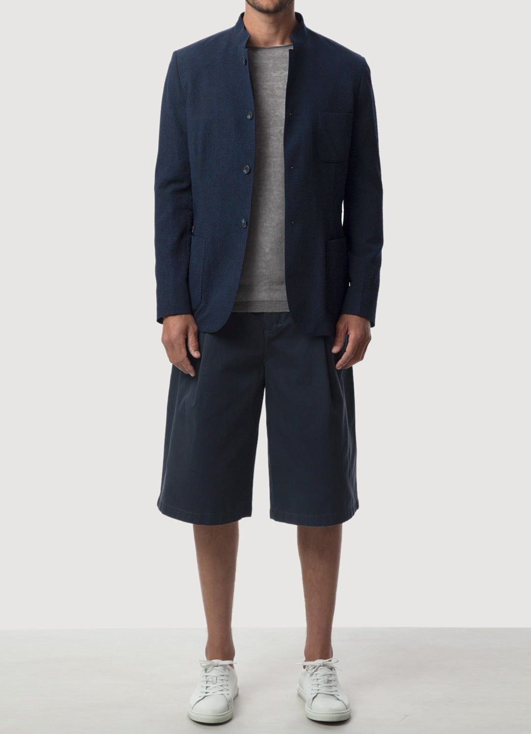 Grey Metal Knit Sweater