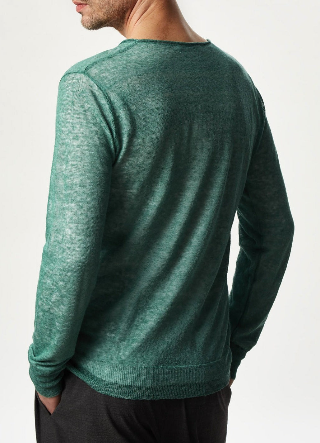 Green Metal Knit Sweater