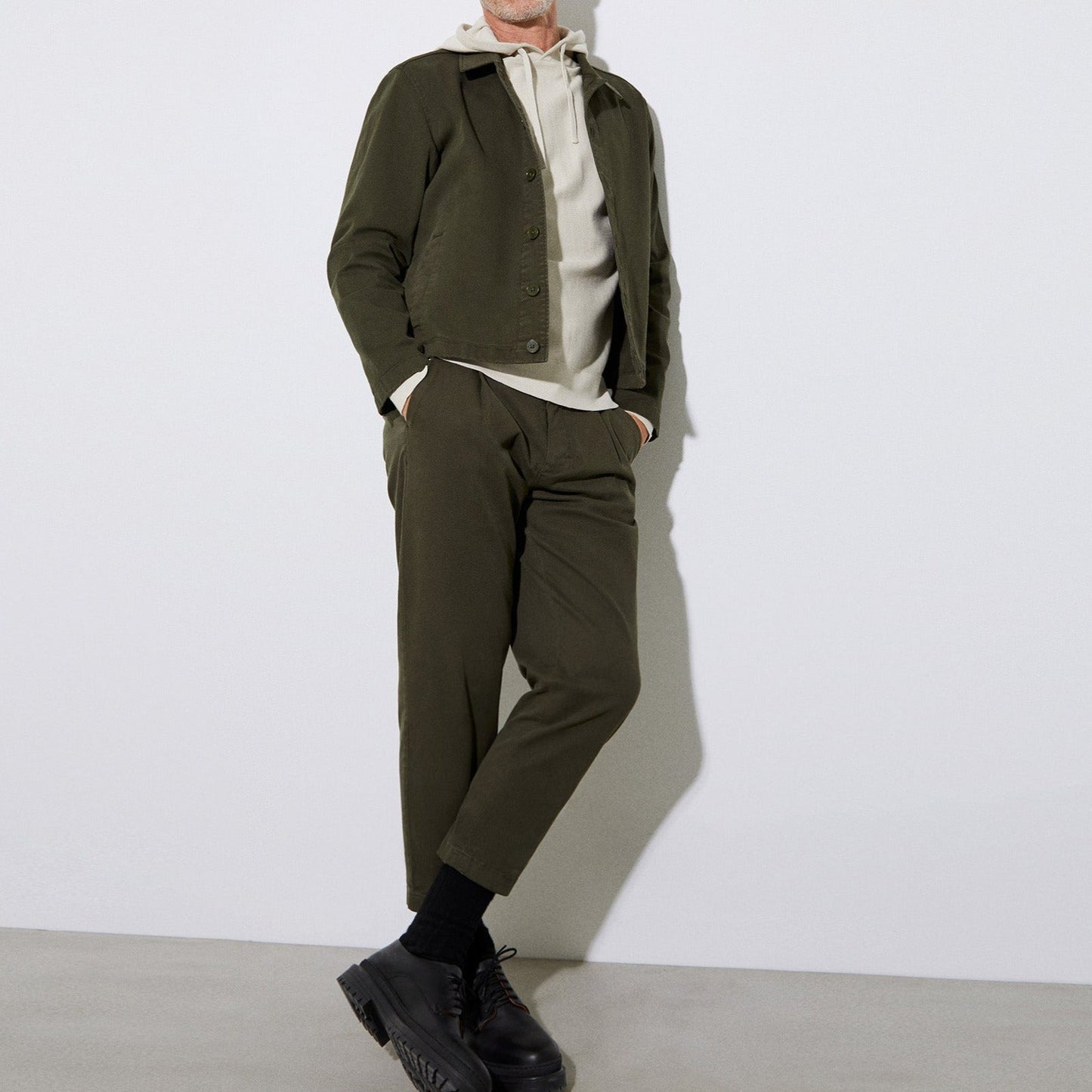 Light Grey Cotton Hoodie