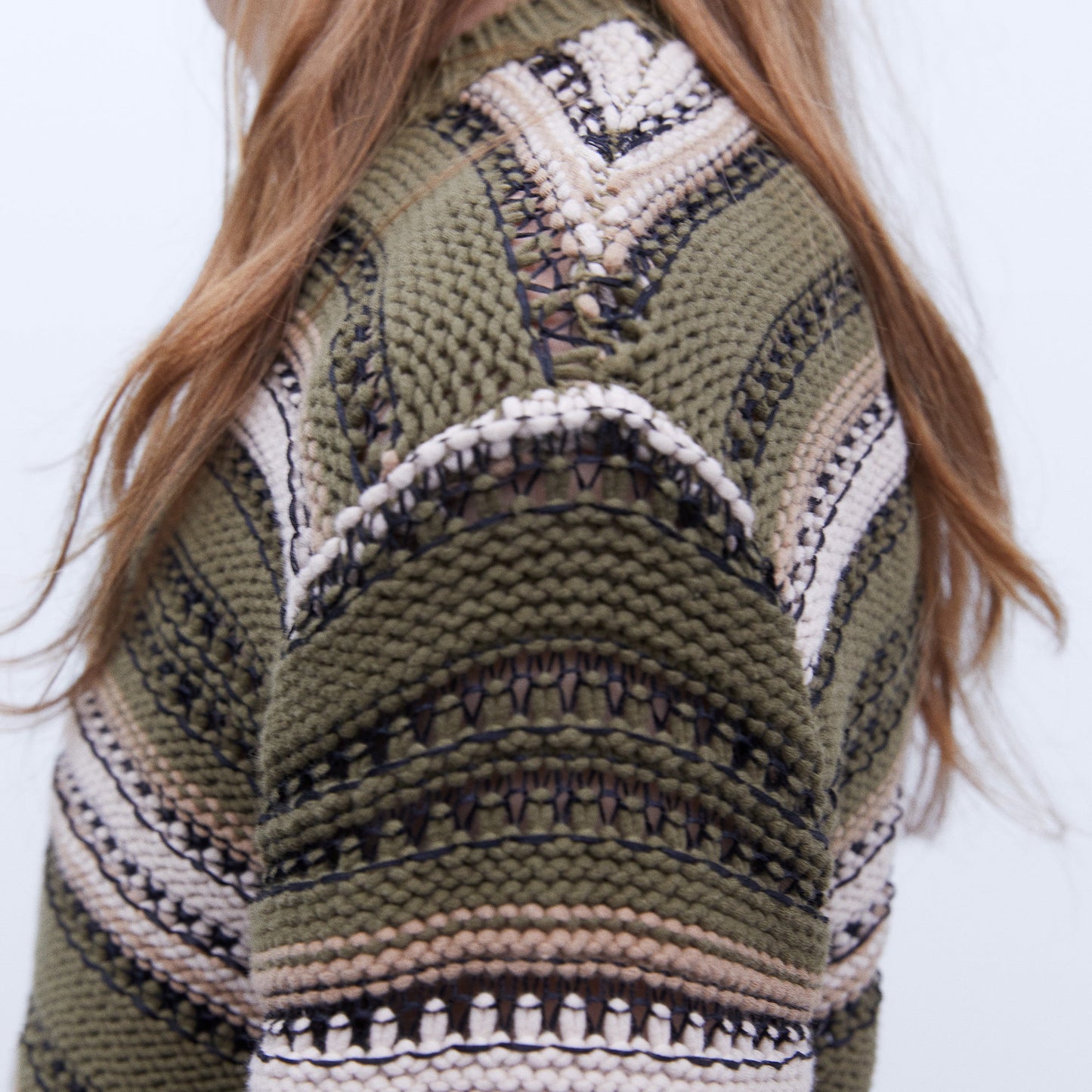 Brown Stripe Crew Neck Sweater