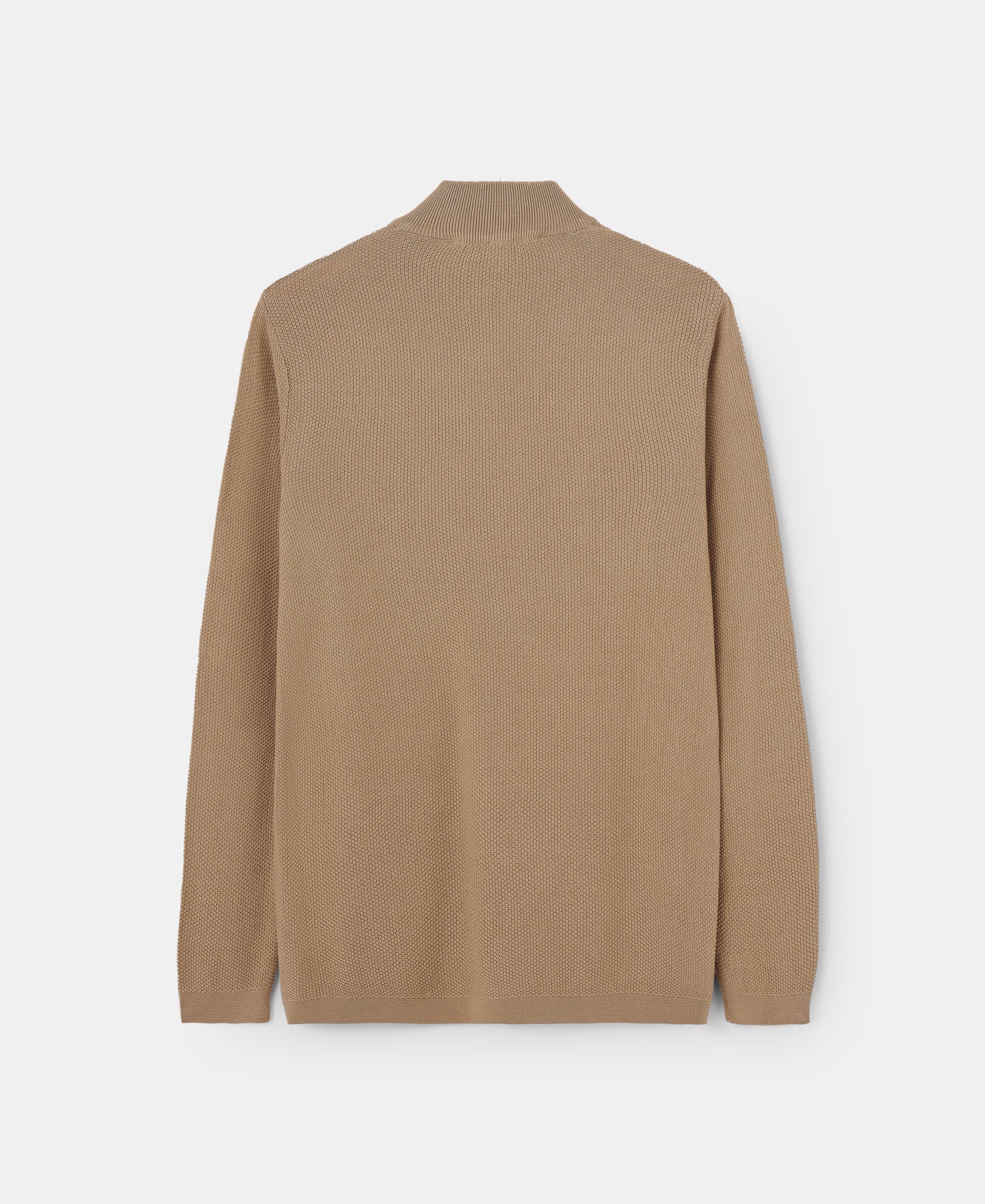 Sand Cotton Perkins Collar Sweater