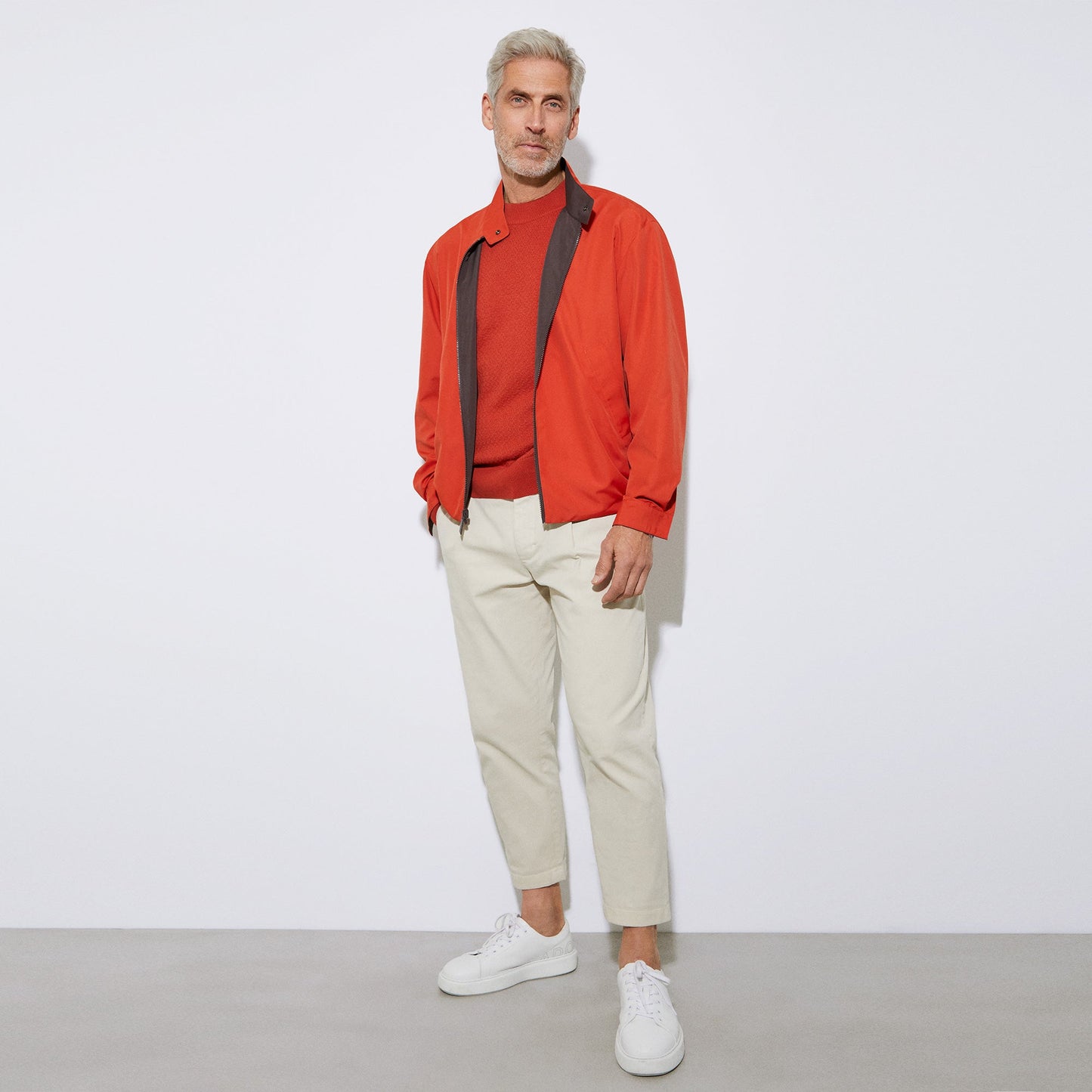 Tile Red Cotton Knit Sweater