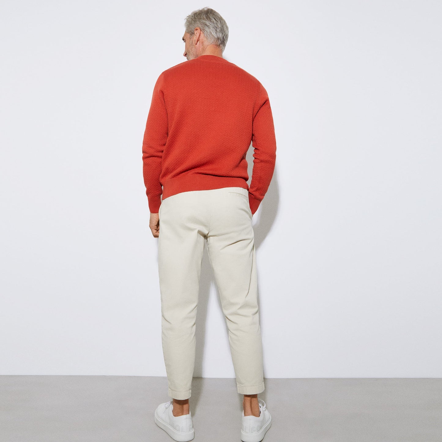 Tile Red Cotton Knit Sweater