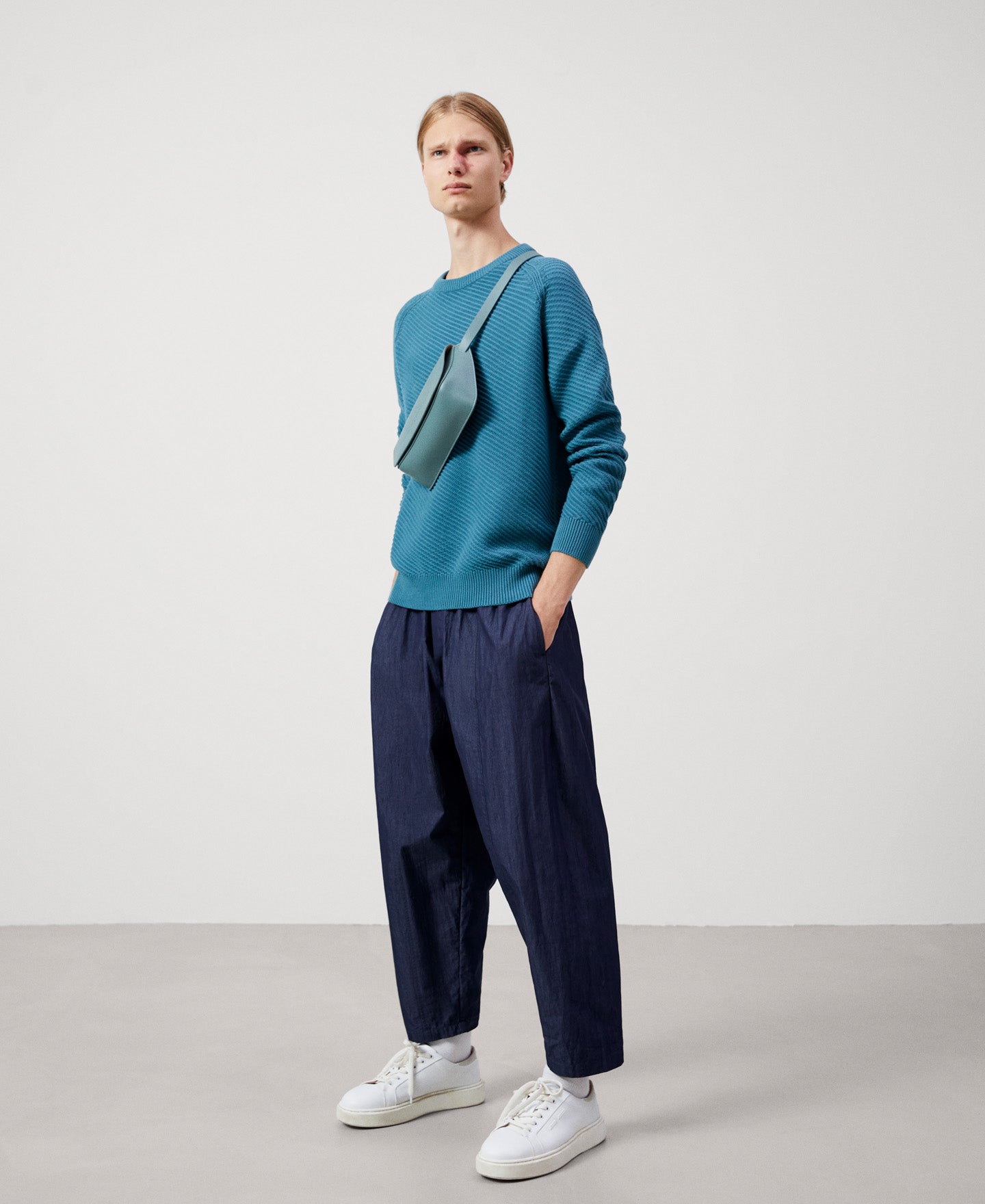 Turquoise Cotton Sweater