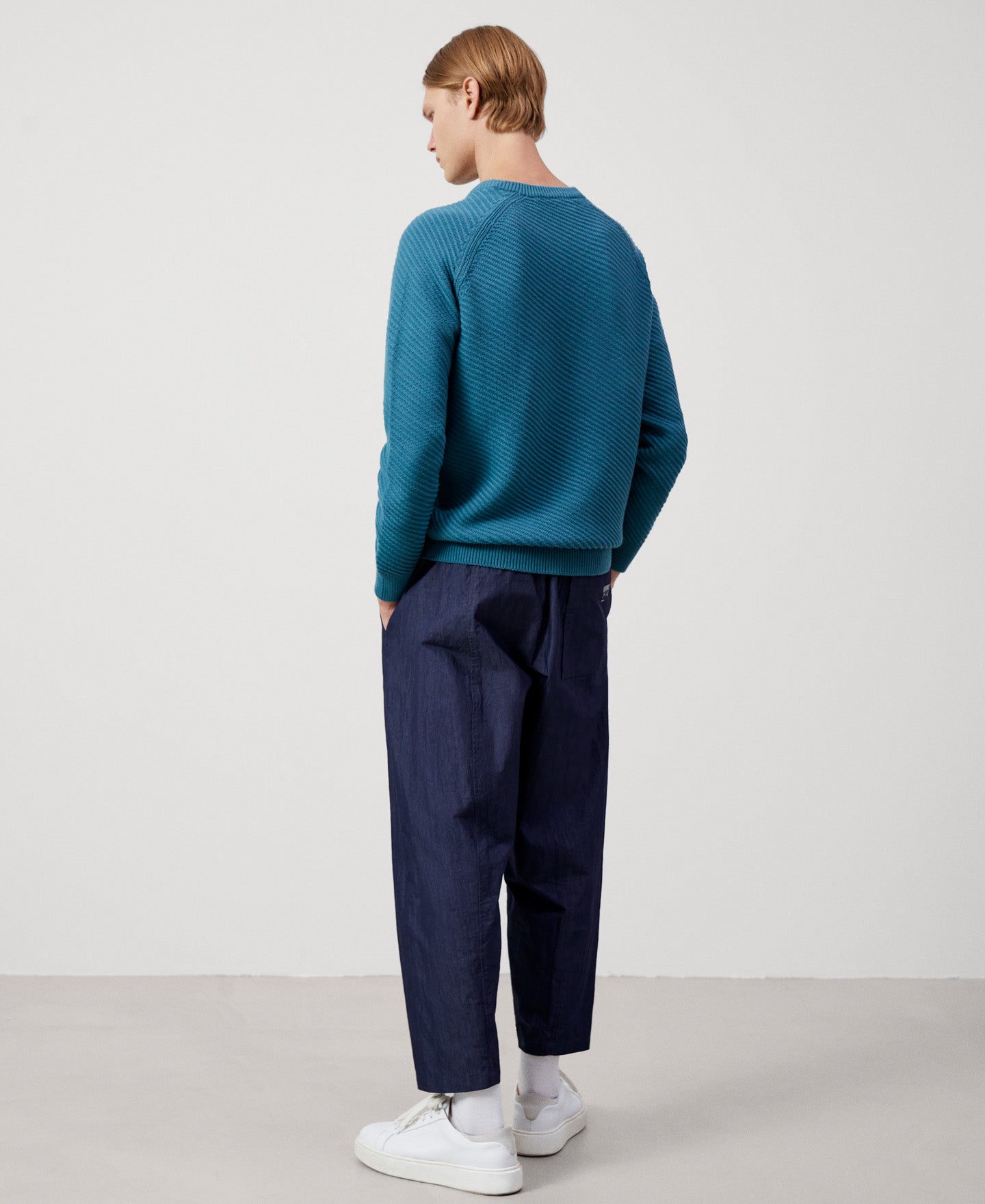 Turquoise Cotton Sweater