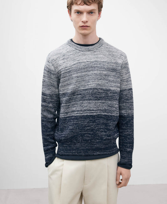 Blue Gradient Cotton Sweater