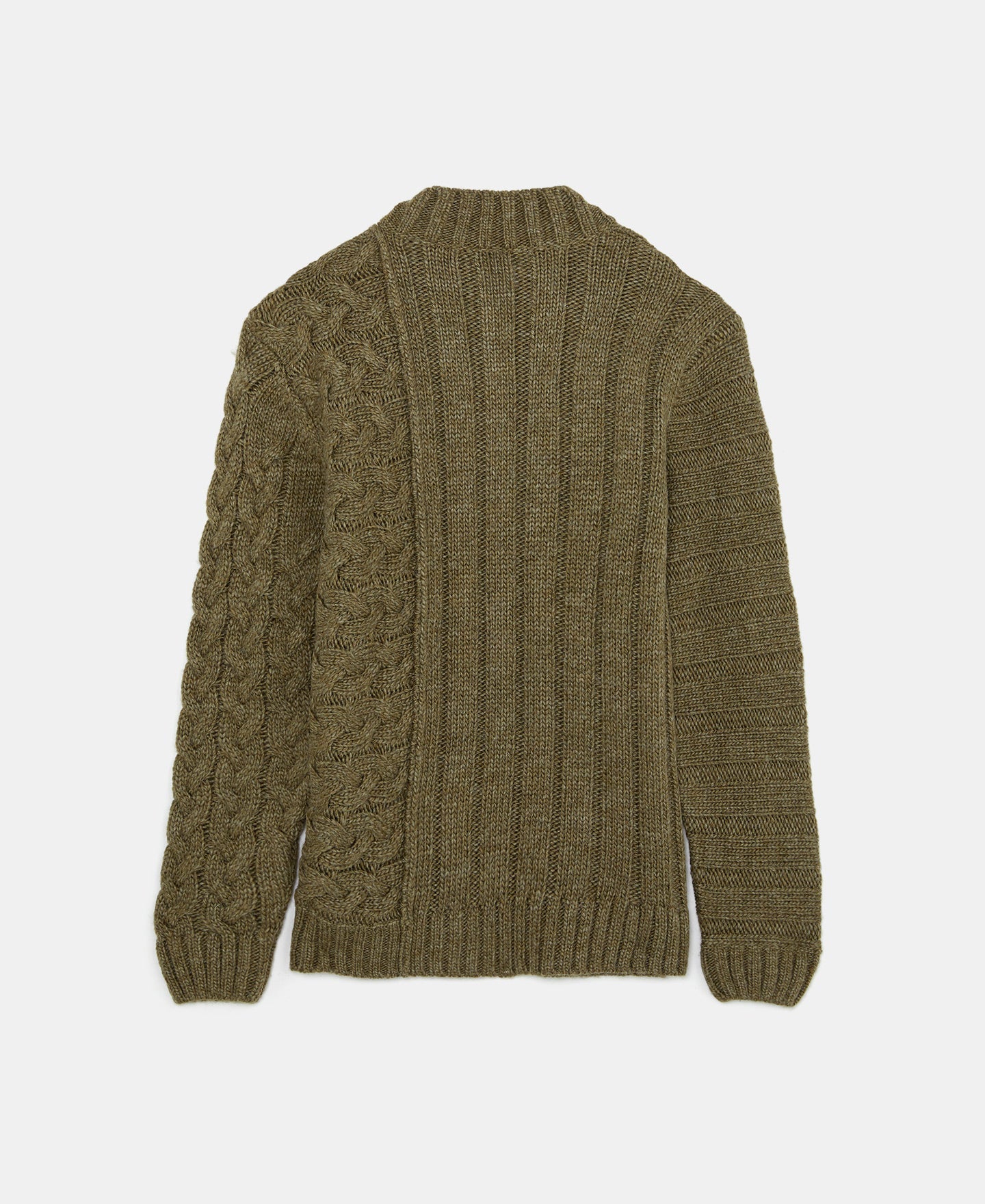 Green Braided Wool Sweater
