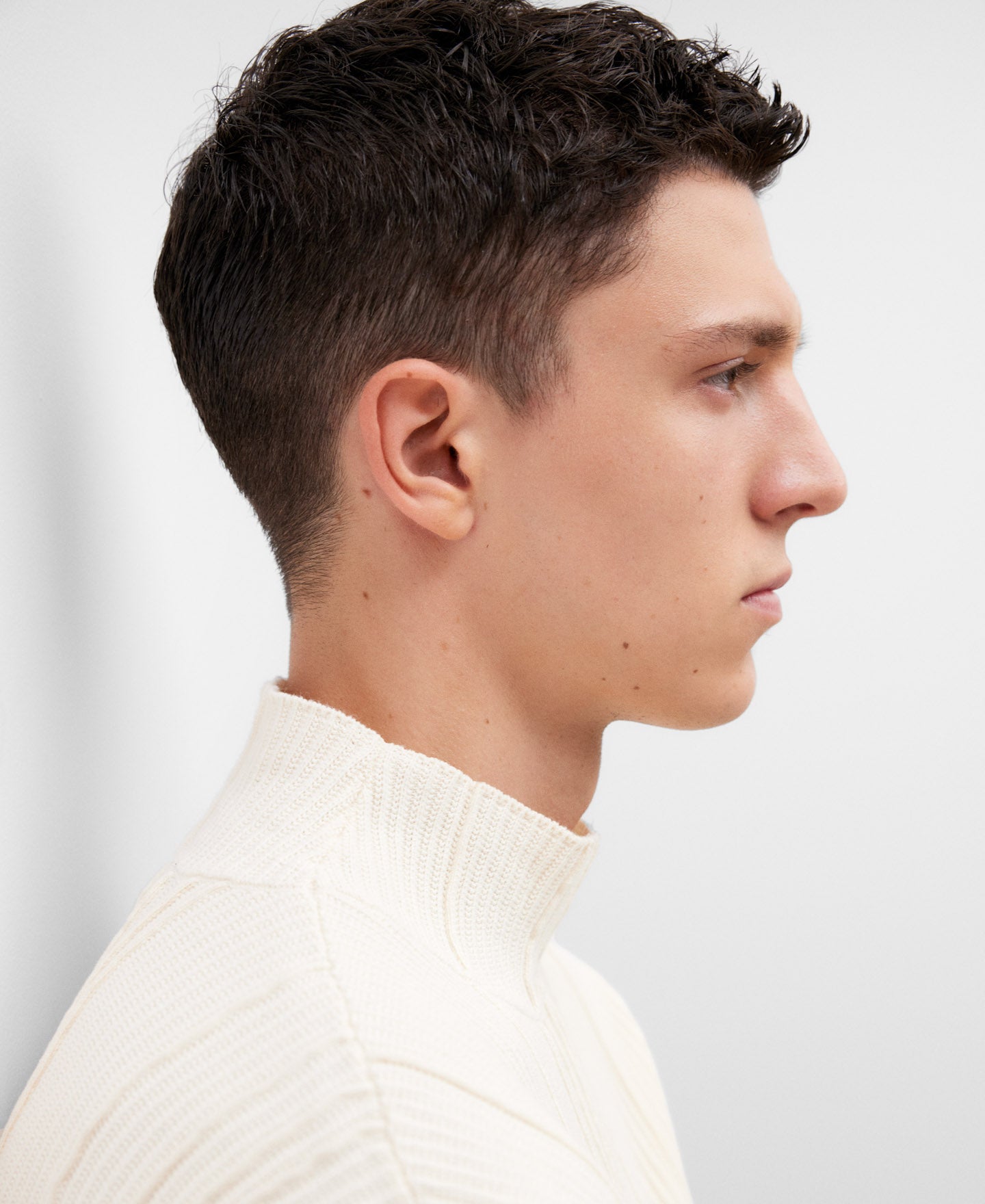 Ecru Cotton Sweater For Men