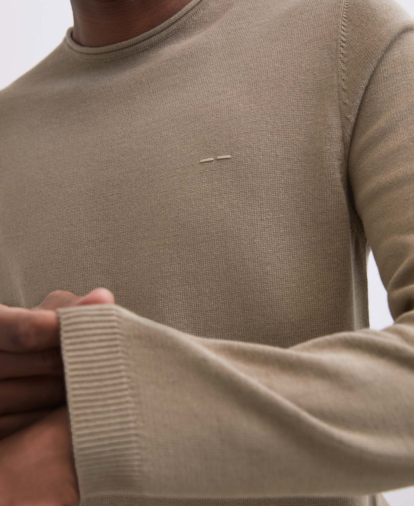 Ike Green Organic Cotton Crew Collar Sweater