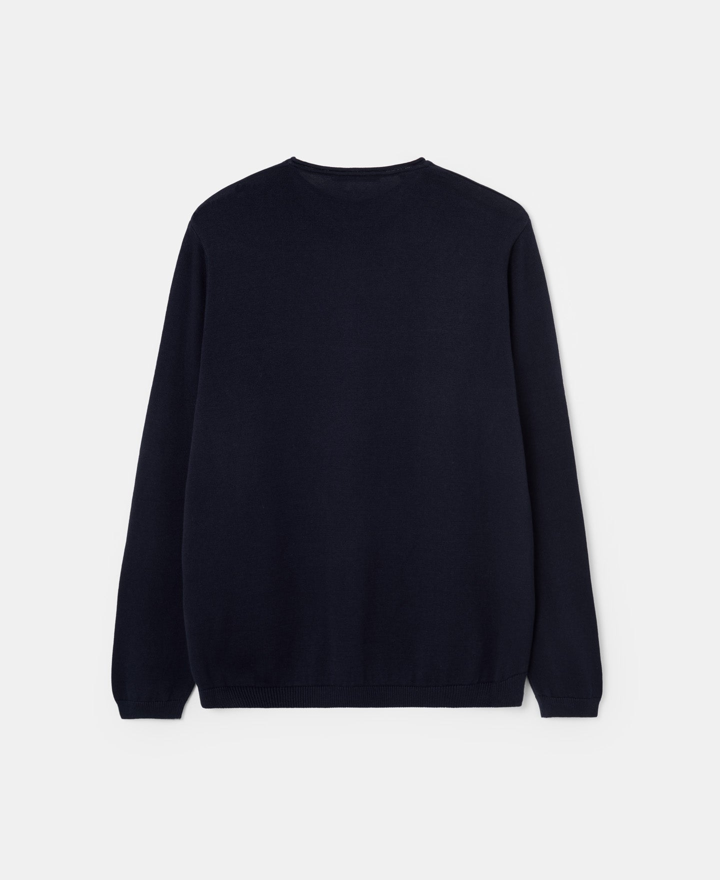 Navy Blue Organic Cotton Crew Collar Sweater