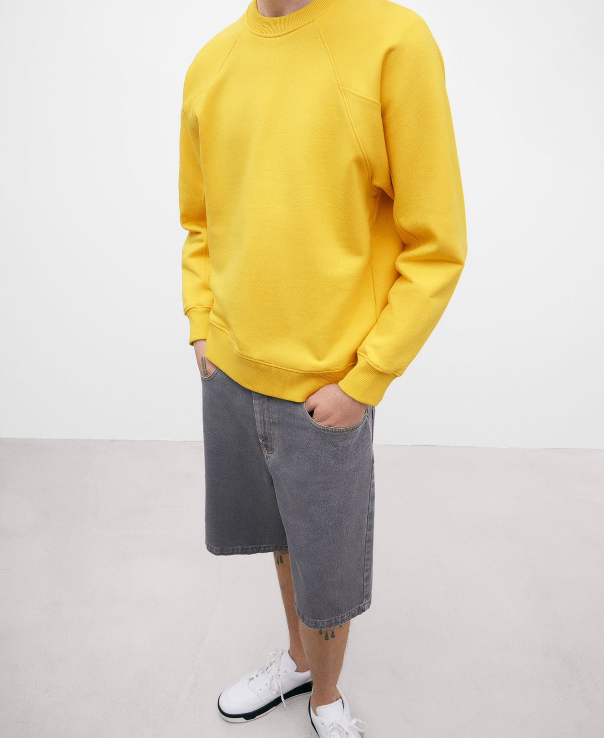 Yellow Cotton Sweatshirt