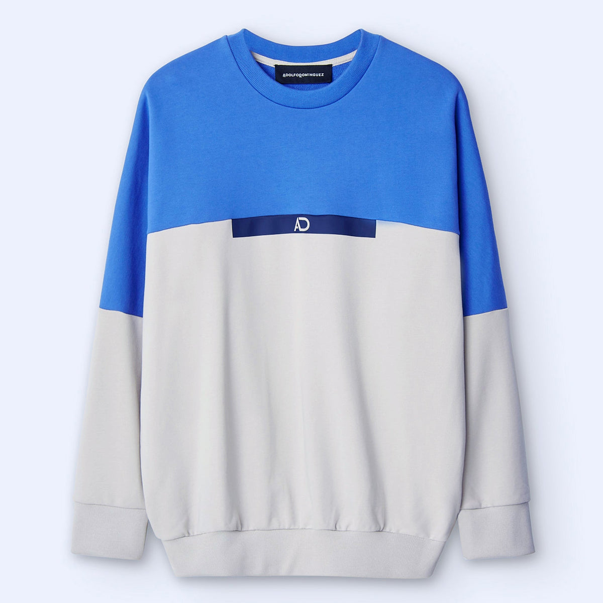 Blue/Grey Oversize Cotton Sweatshirt