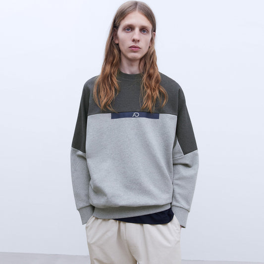 Grey Melange Oversize Sweatshirt