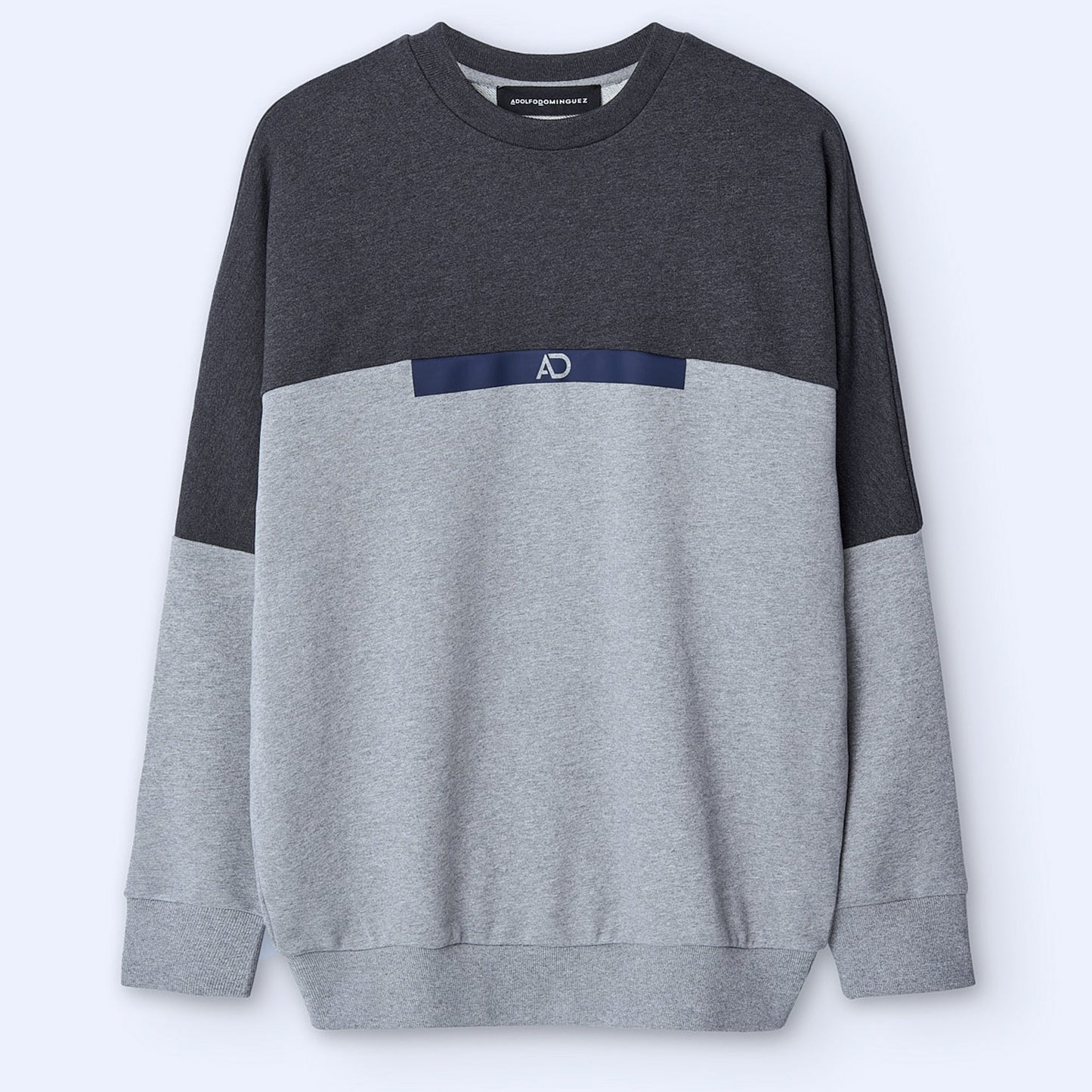 Grey Melange Oversize Sweatshirt