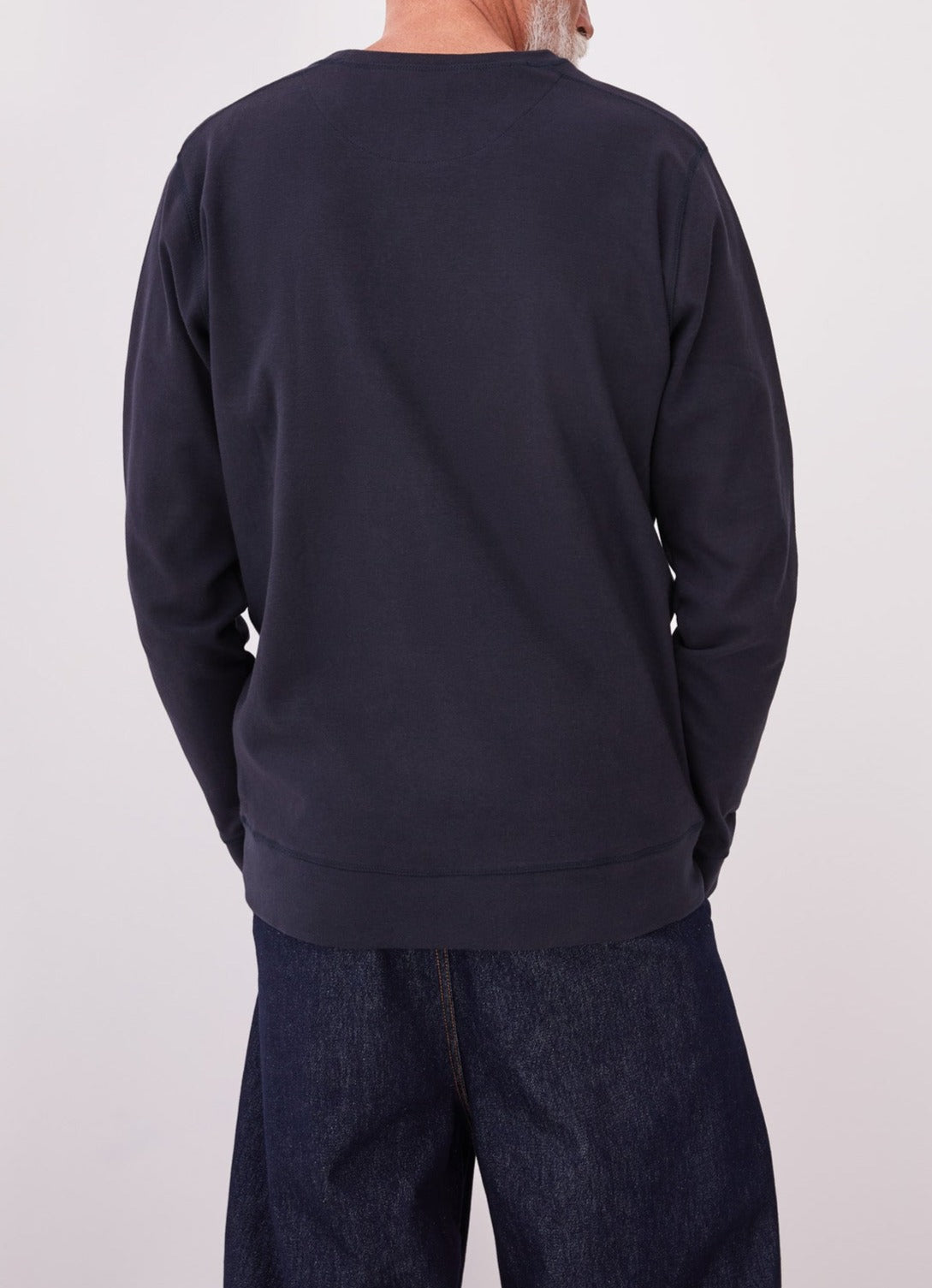 Navy Blue Crew Neck Sweatshirt