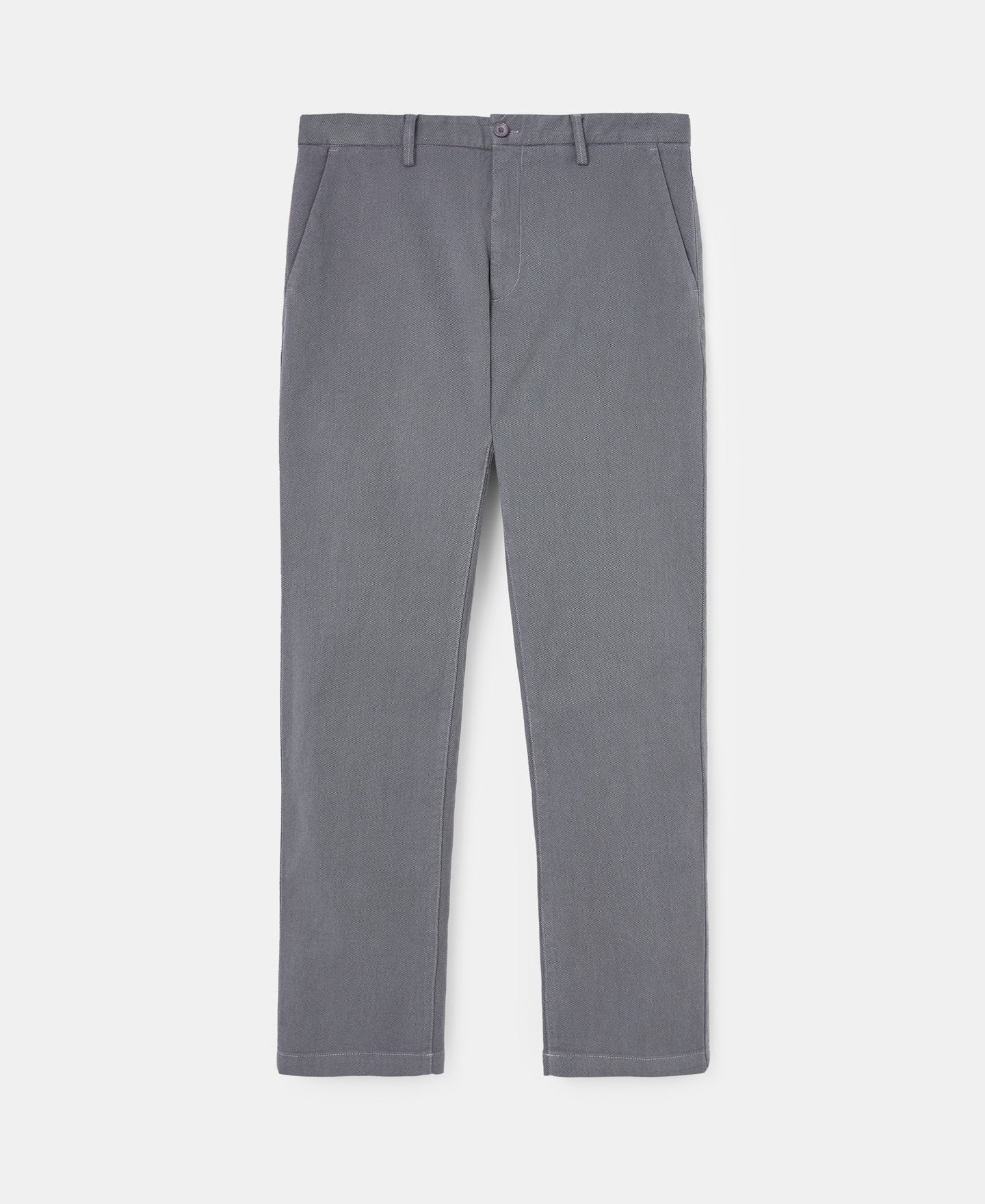 Grey Ankle Length Cotton Pants