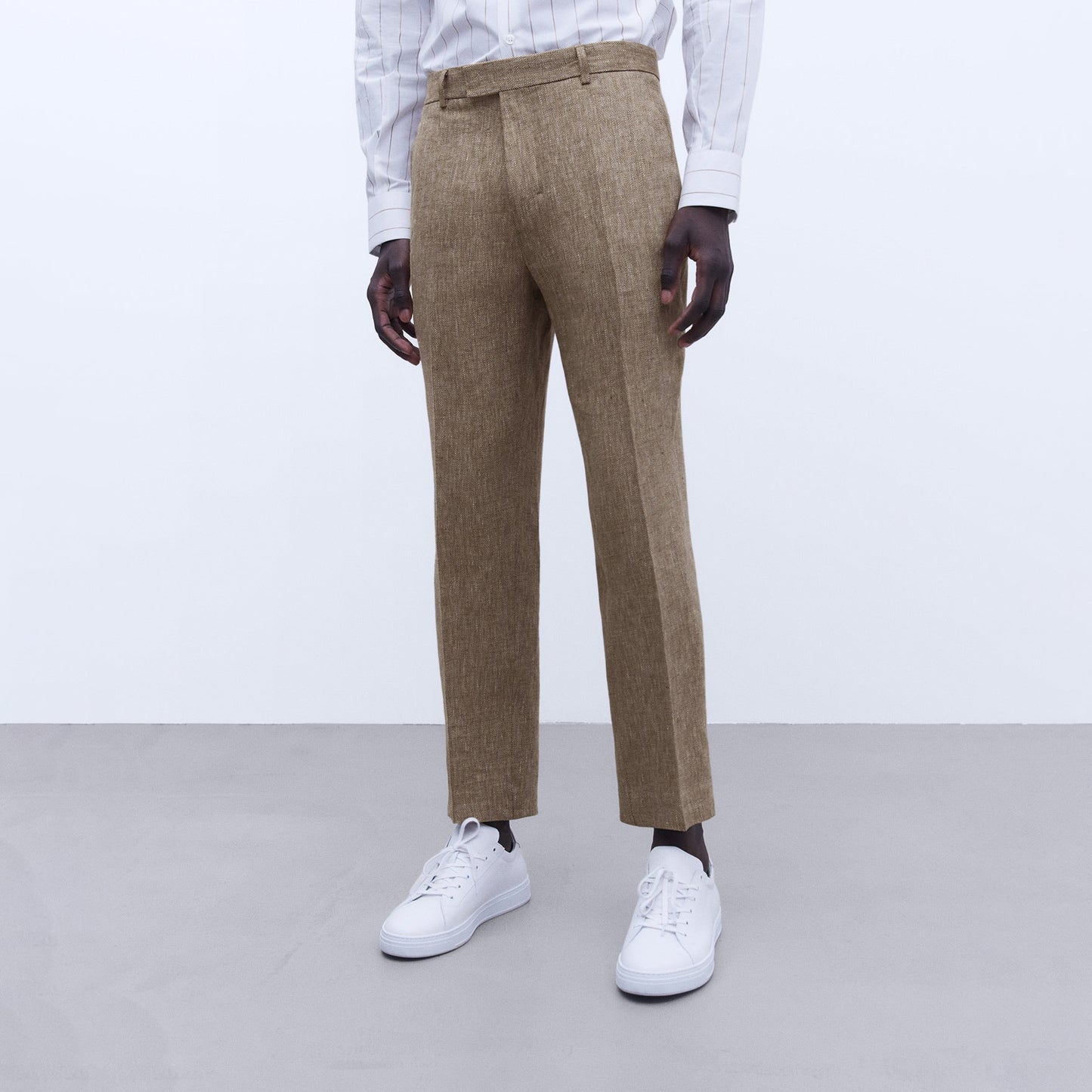 European Linen Tailored Trousers
