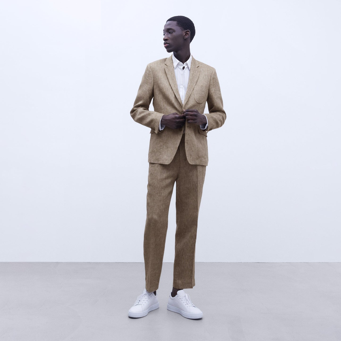 European Linen Tailored Trousers