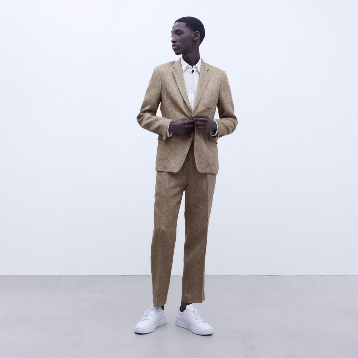 European Linen Tailored Trousers