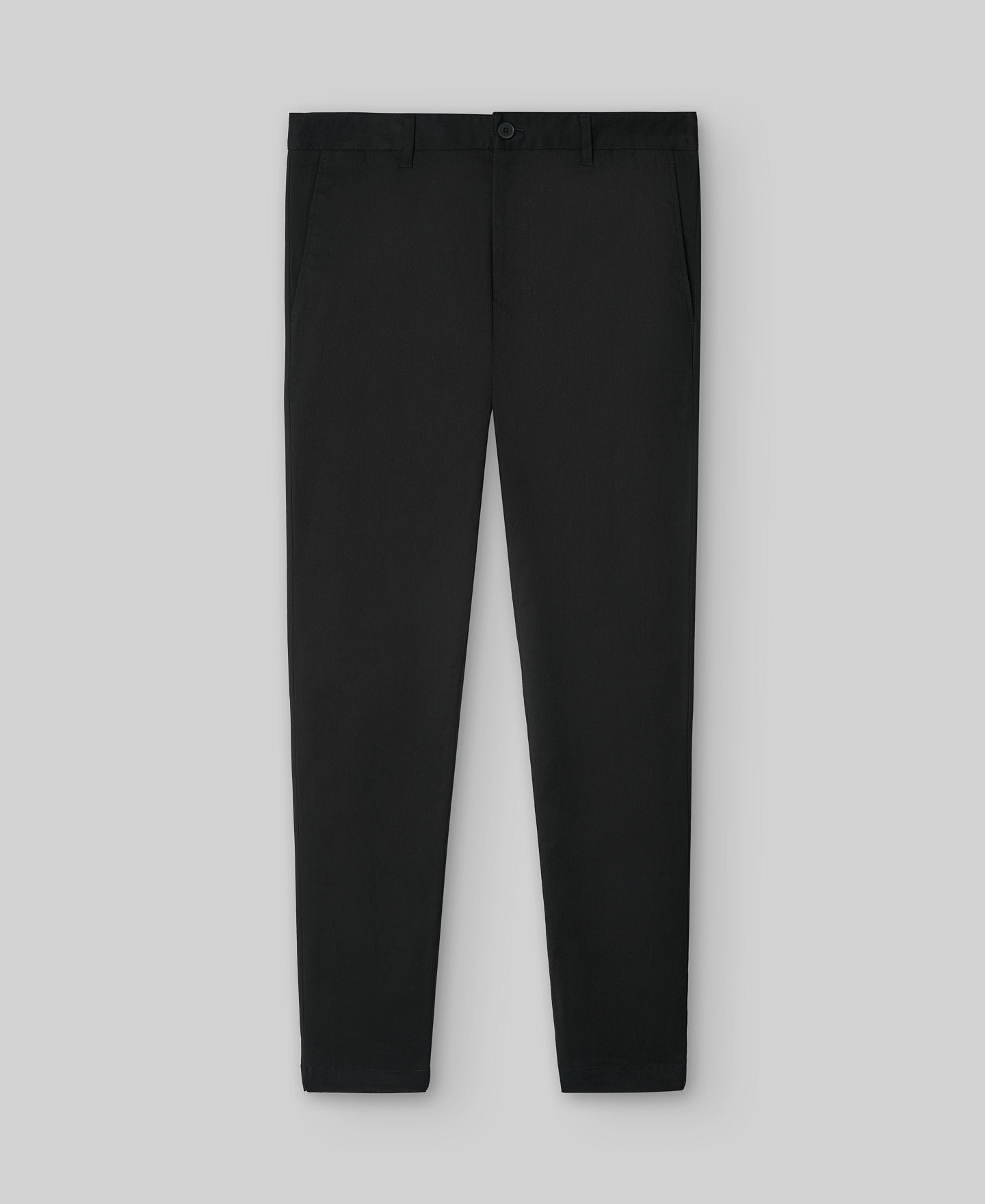 Slim fit cotton chino trousers man in black