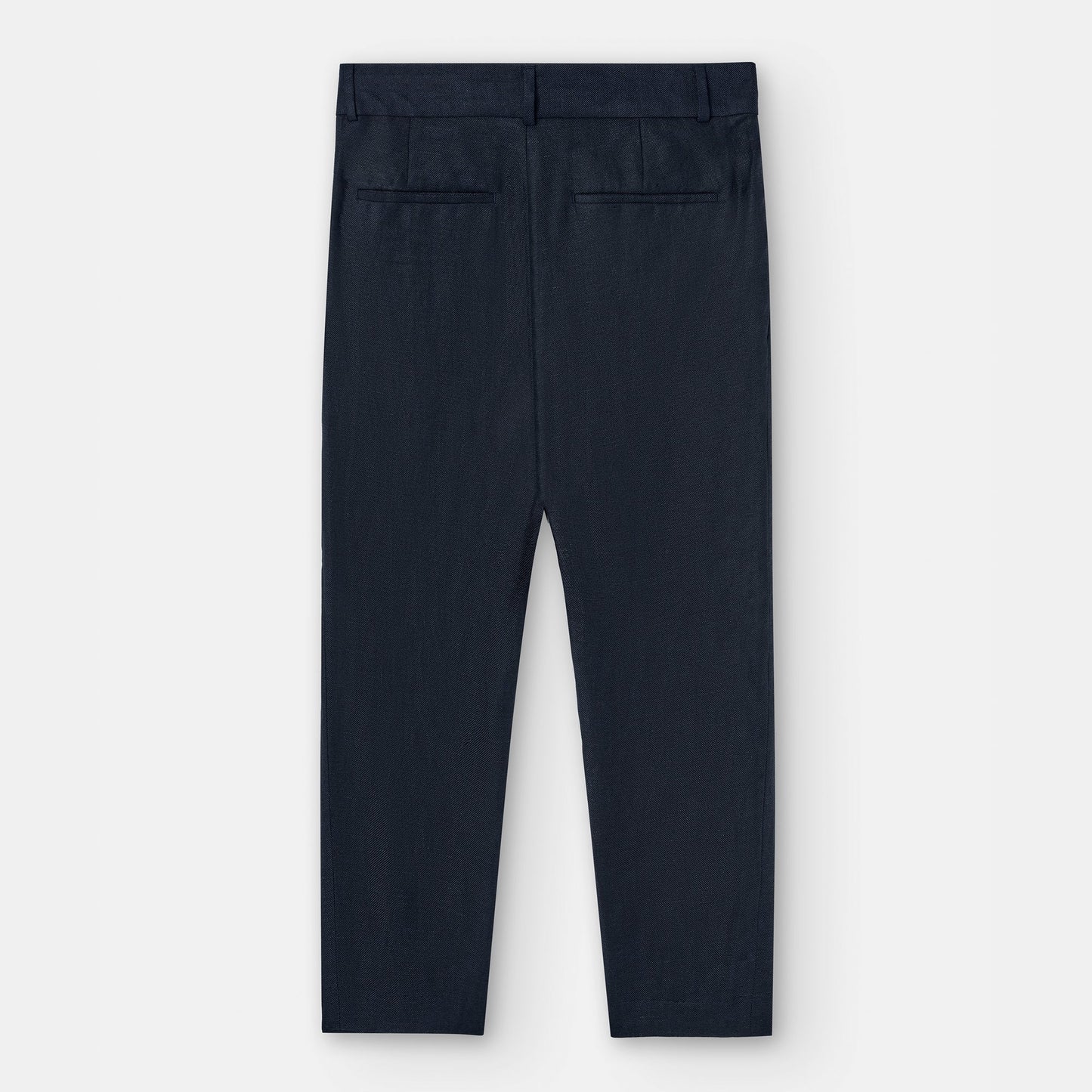 Navyblue Carrot Silhouette Trousers With Darts