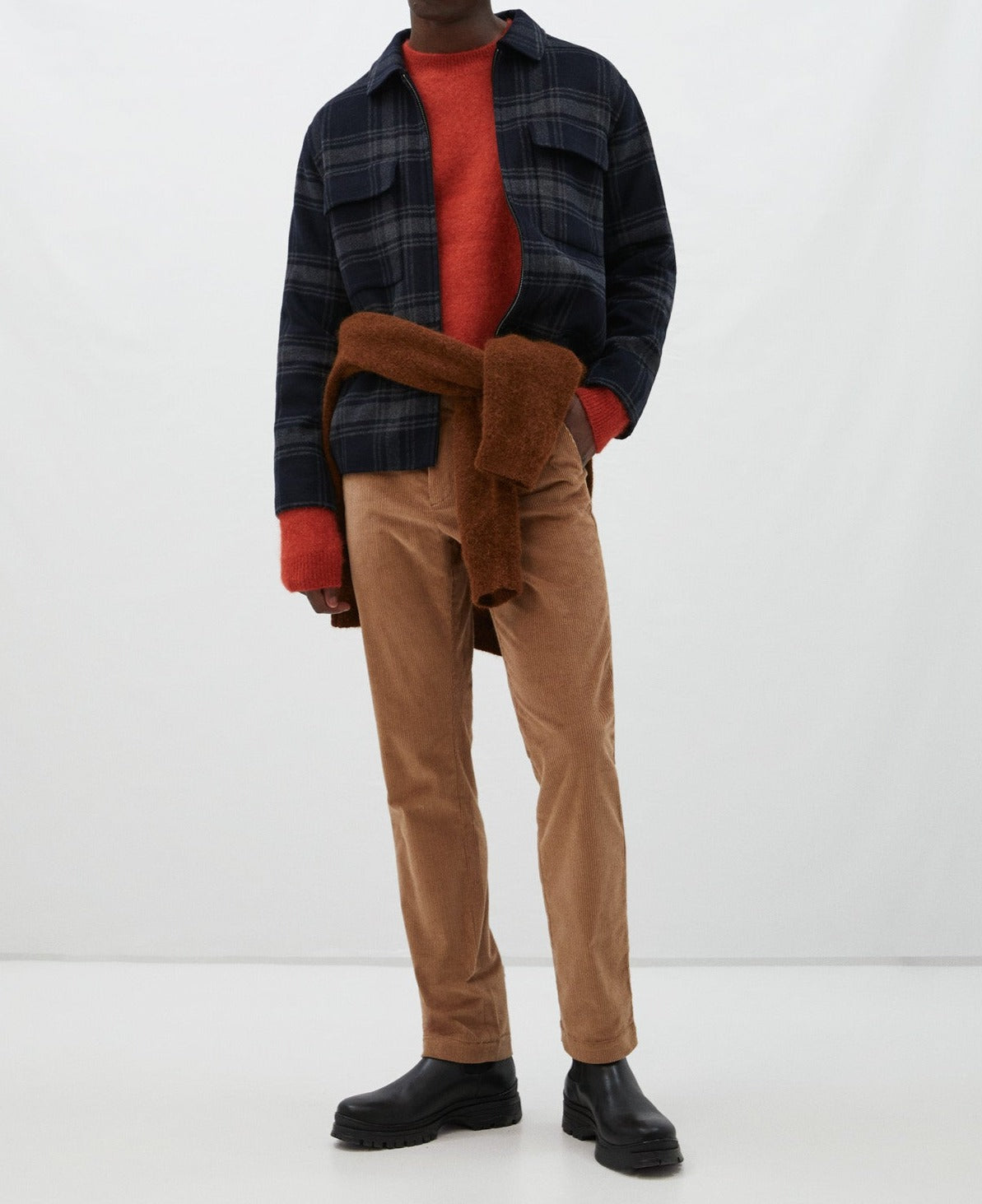 Camel Corduroy Chino Trousers