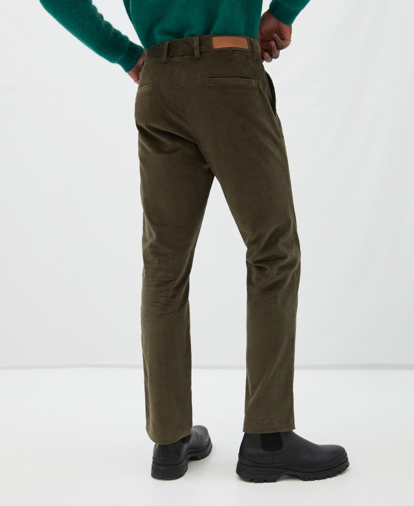 Green Corduroy Chino Trousers