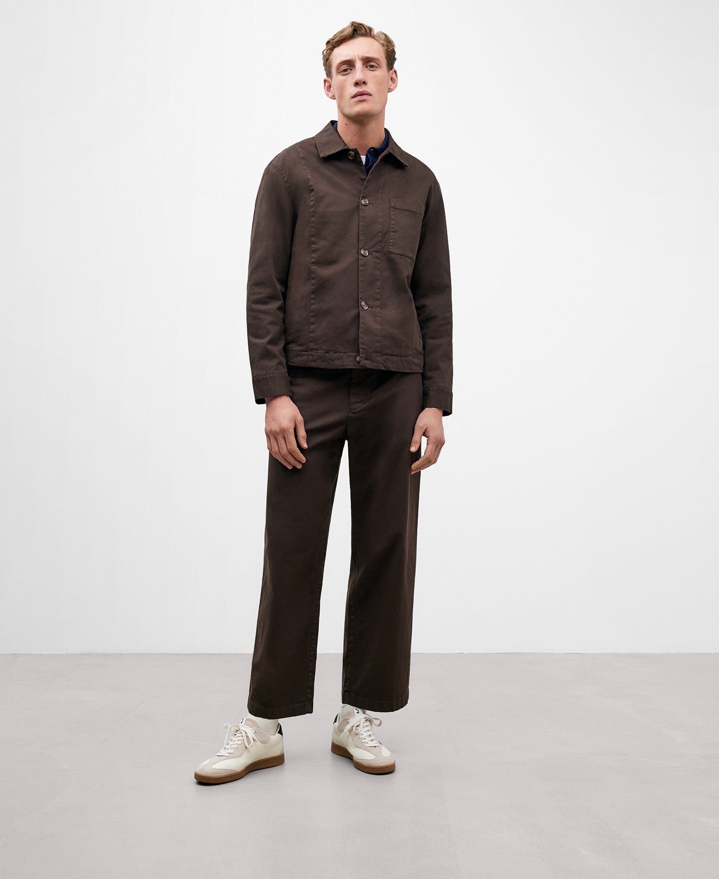 Brown Cotton Trousers For Men