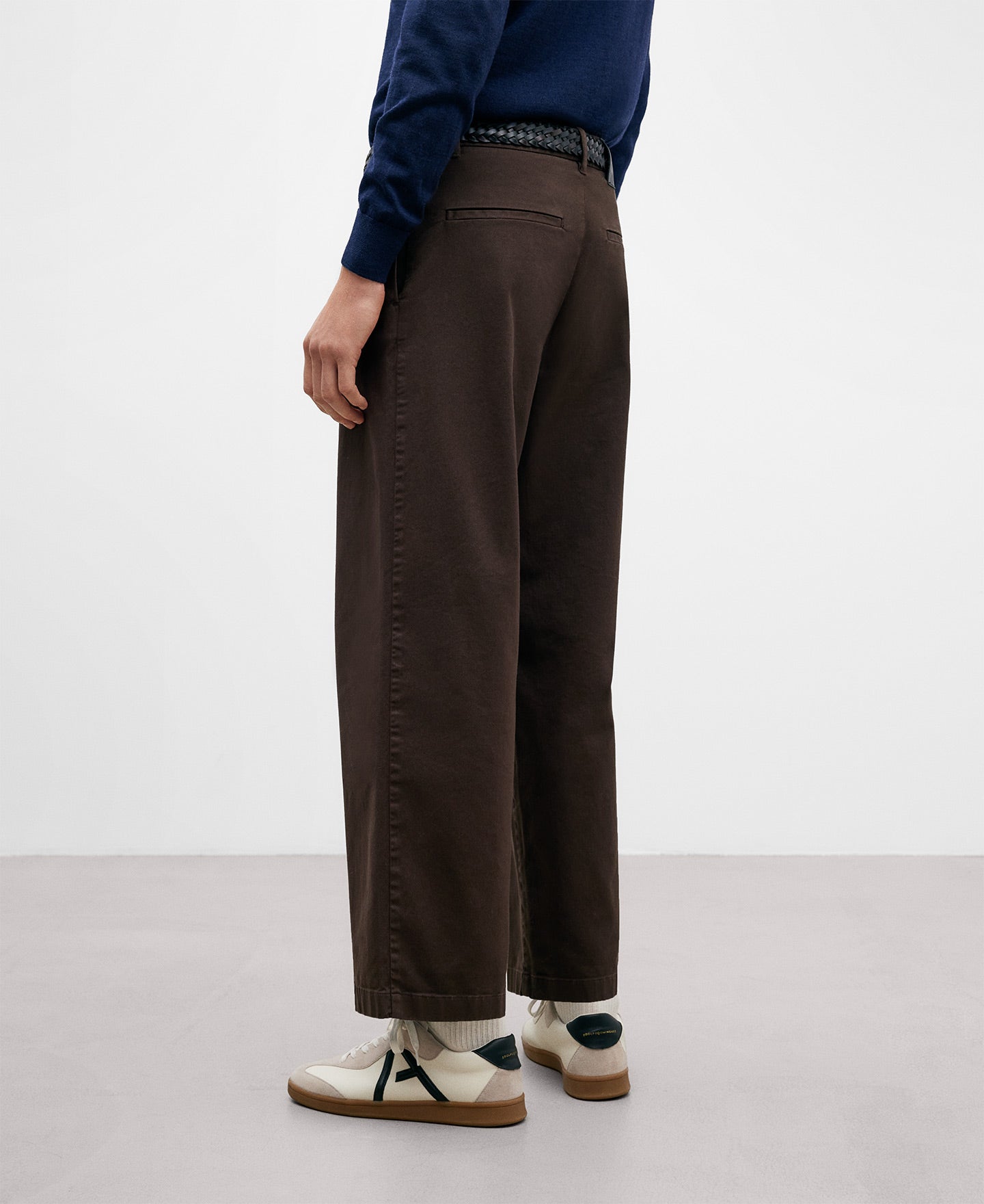 Brown Cotton Trousers For Men