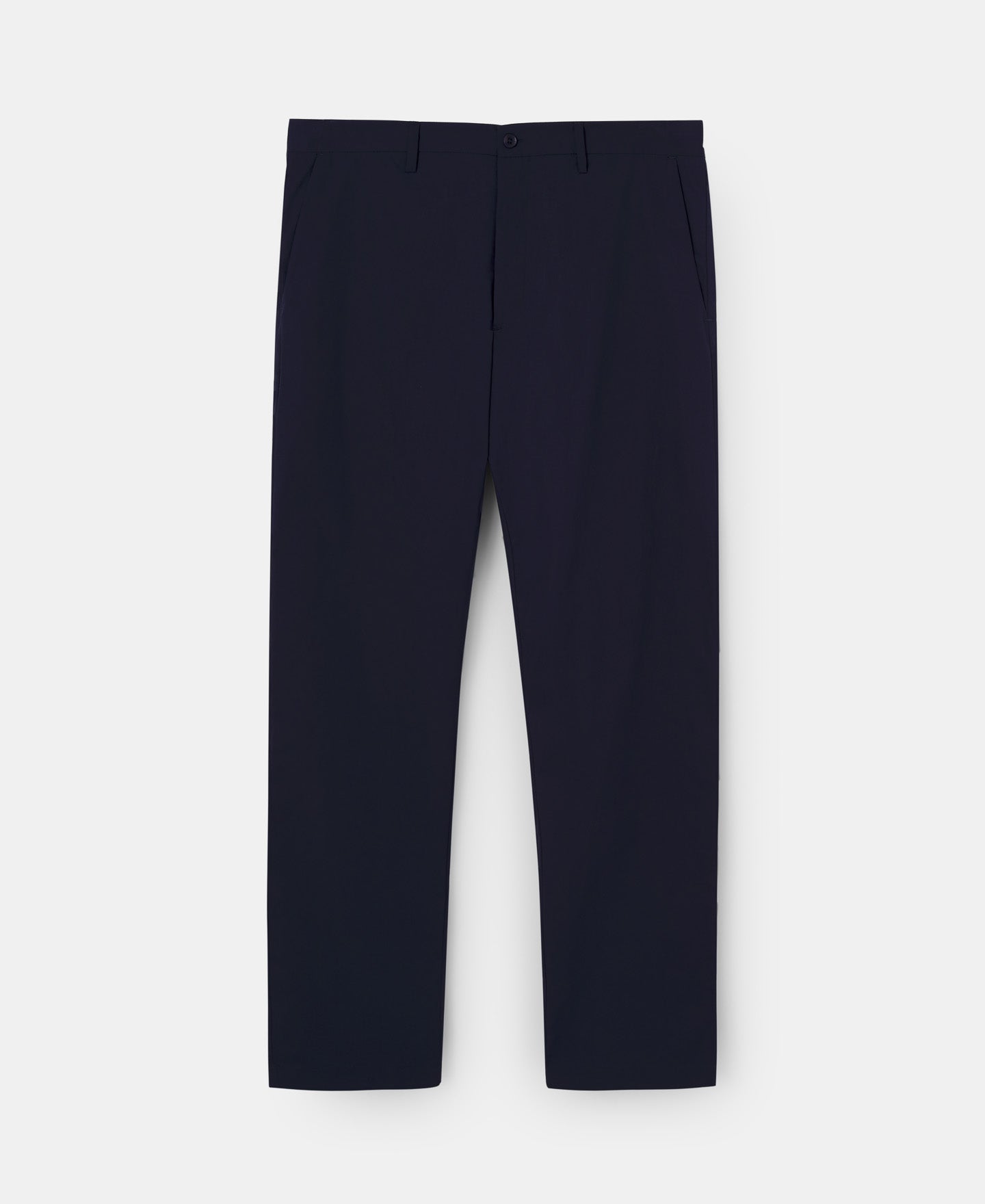 Navy Blue Blue Trousers In Cotton Poplin