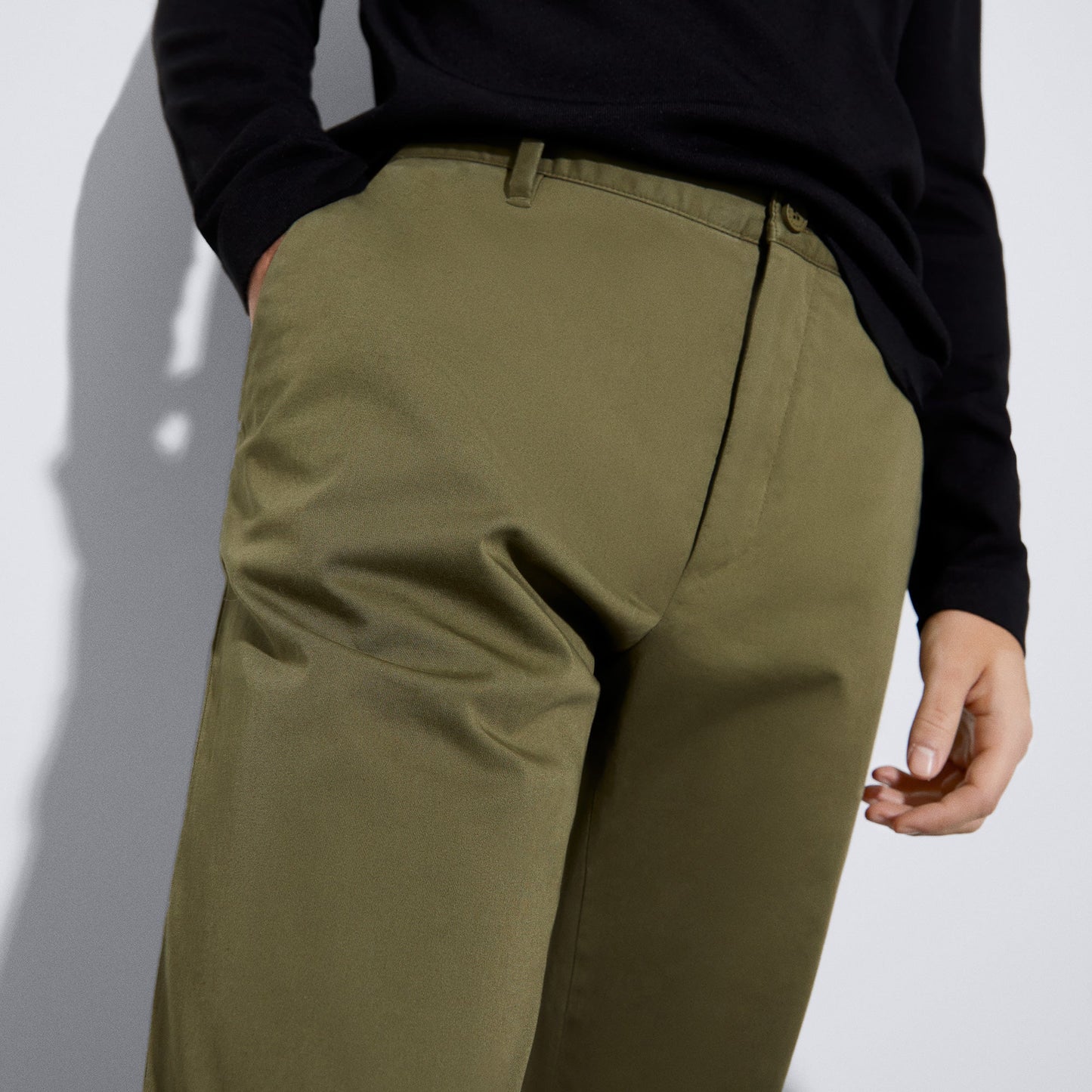 Dark Green Responsible Cotton Chino Pants