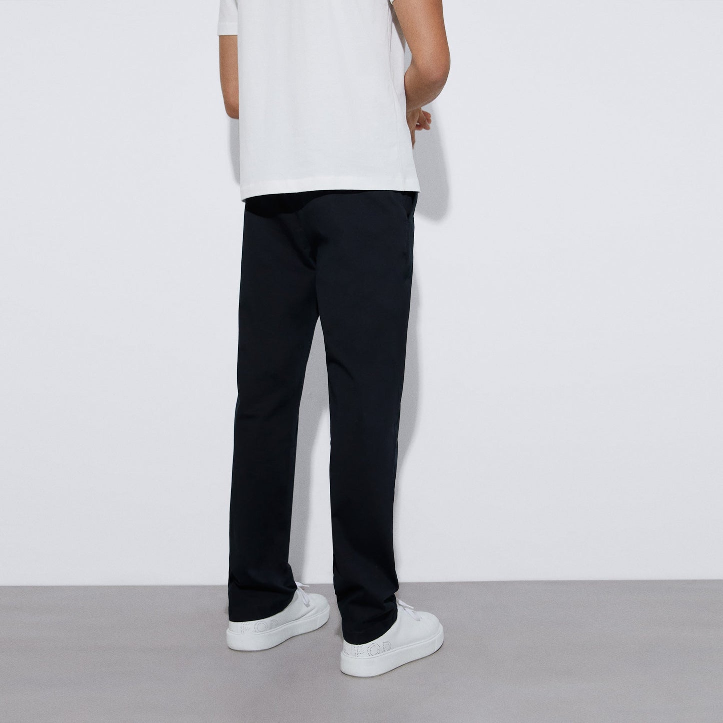 Black Responsible Cotton Chino Trousers