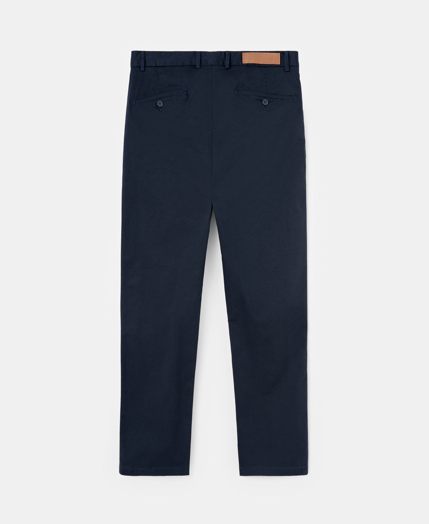 Navy Blue Organic Cotton Chino Trousers