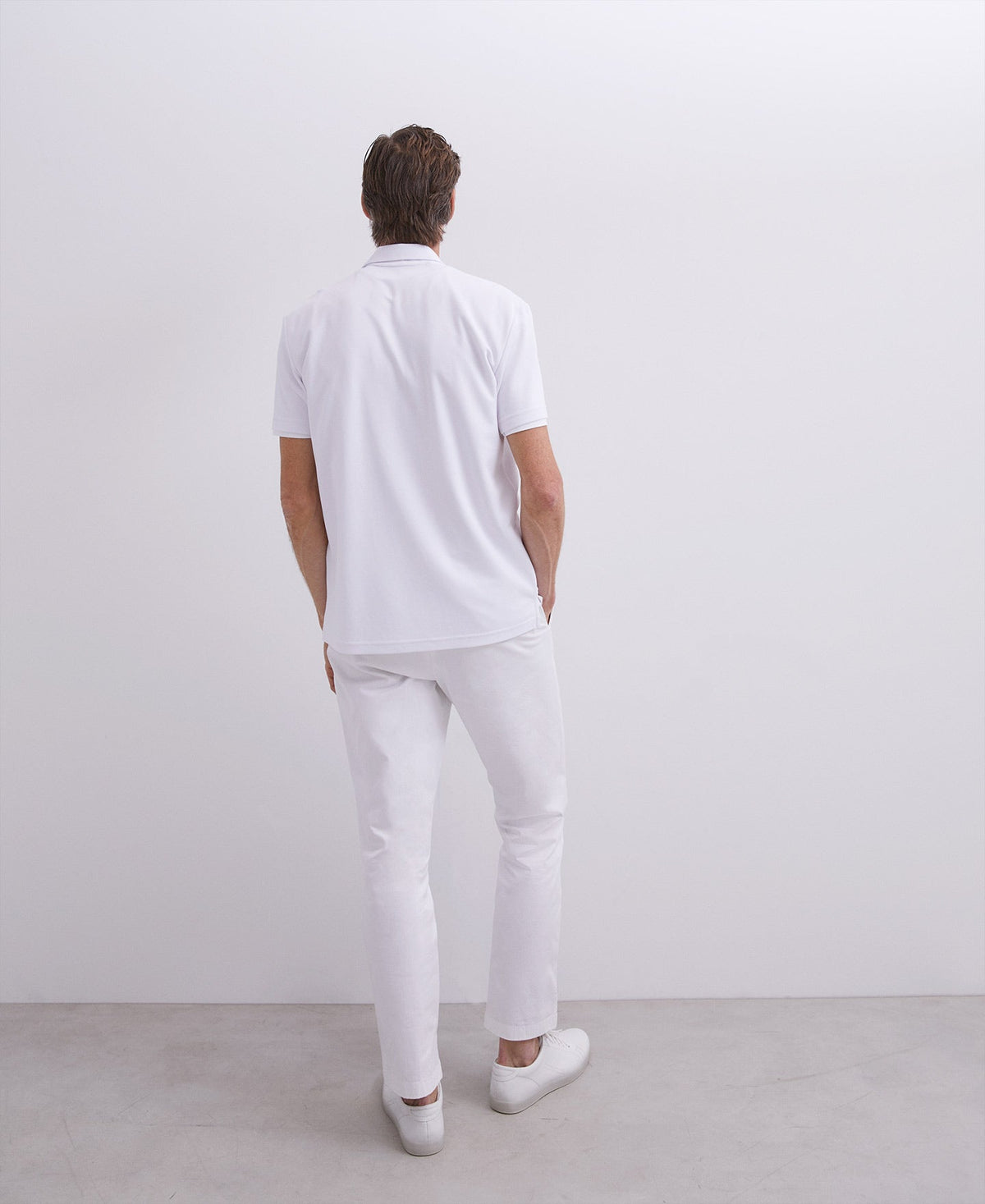 White Organic Cotton Chino Trousers