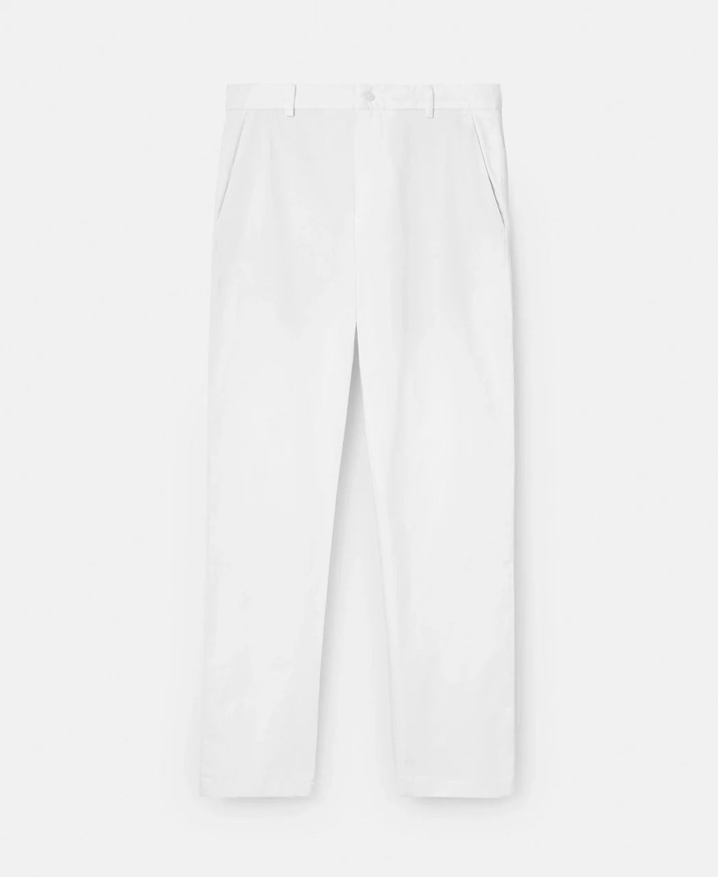 White Organic Cotton Chino Trousers