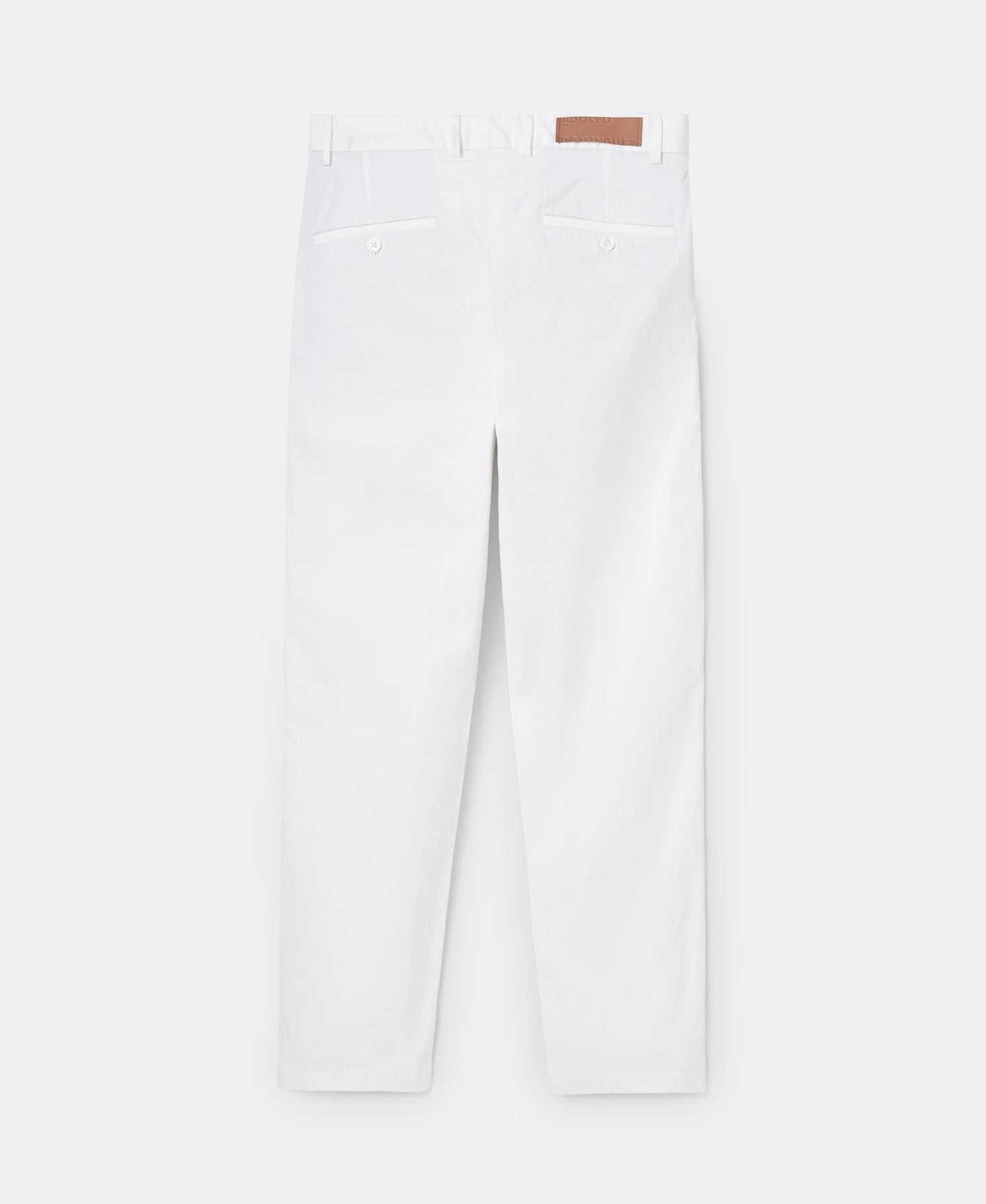 White Organic Cotton Chino Trousers