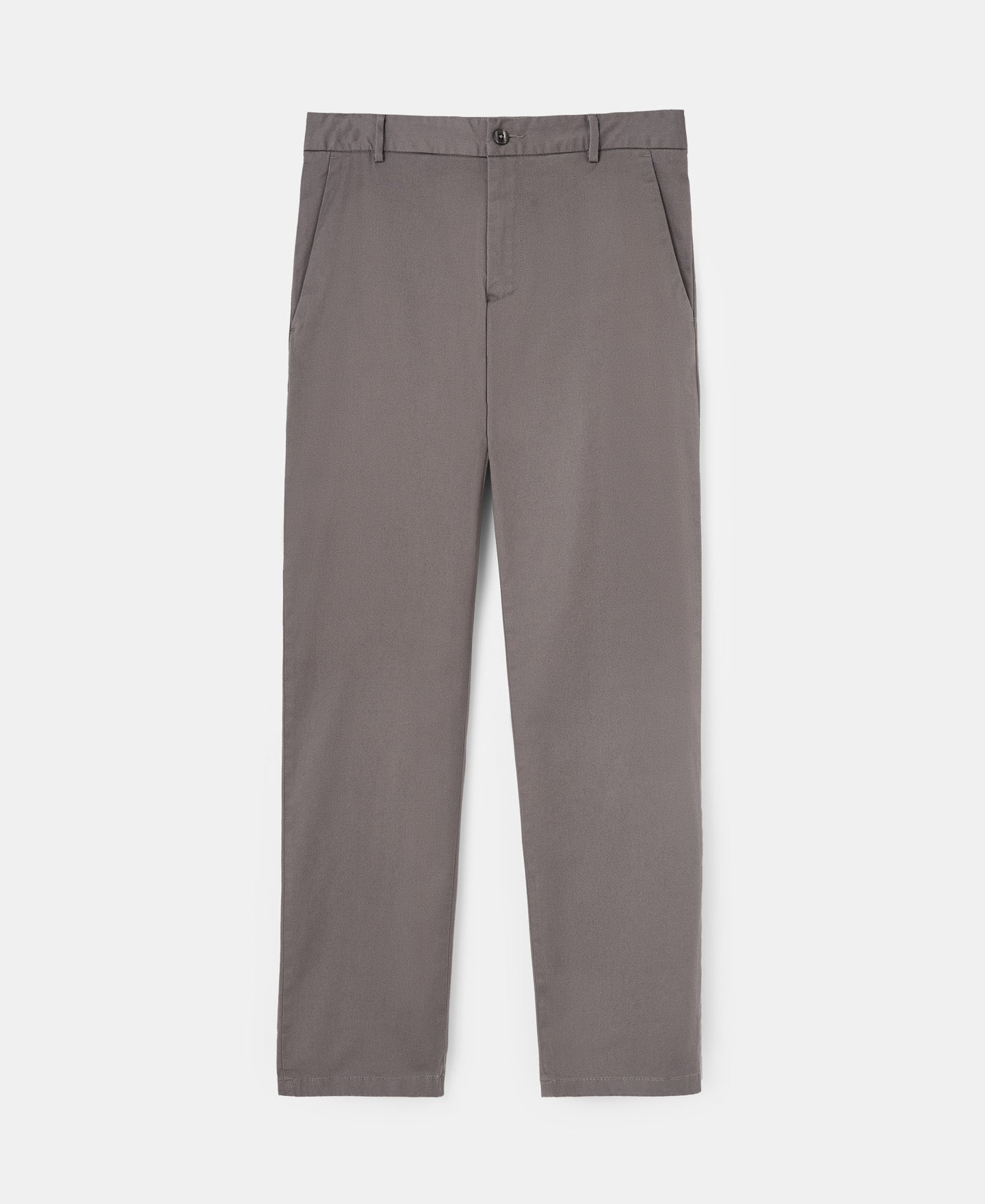 Grey Organic Cotton Chino Trousers