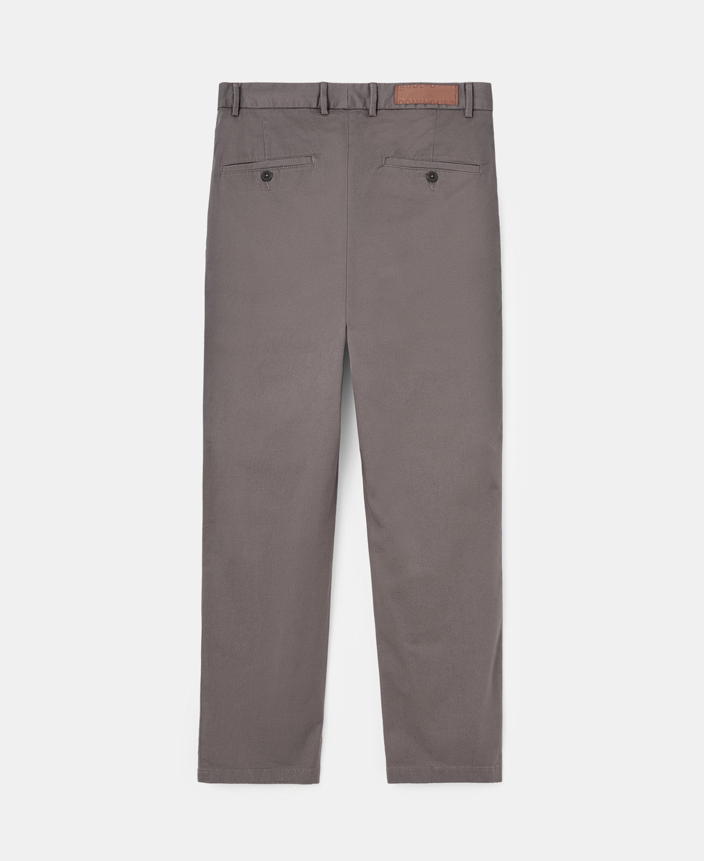 Grey Organic Cotton Chino Trousers