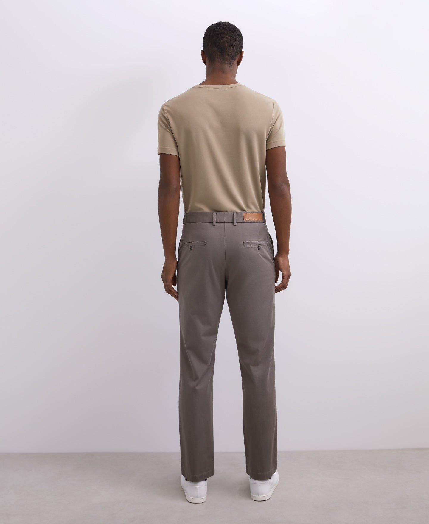 Grey Organic Cotton Chino Trousers