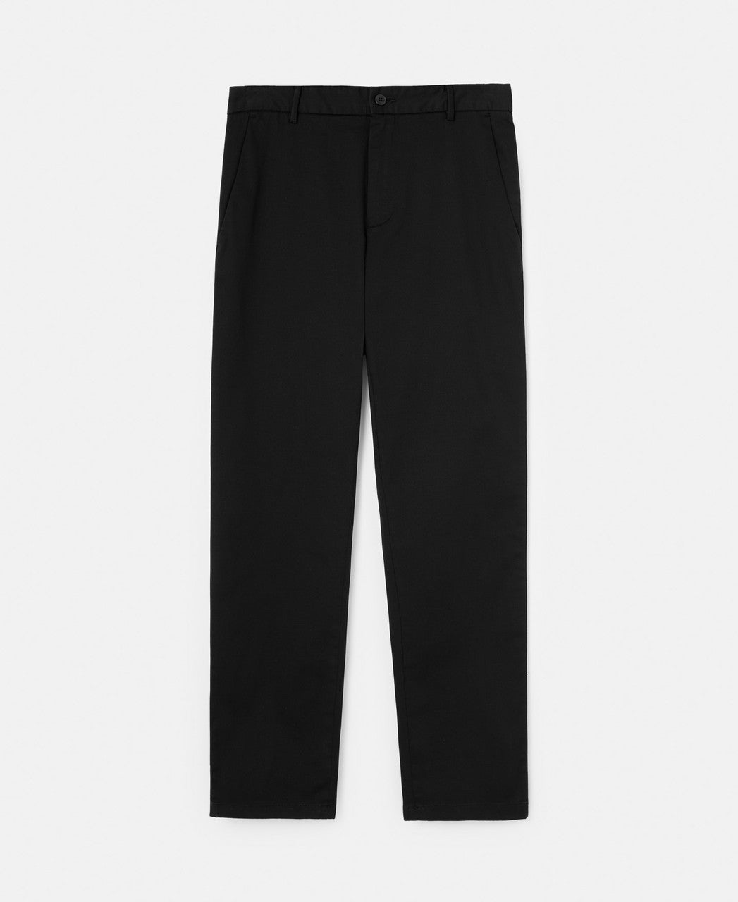 Black Organic Cotton Chino Trousers