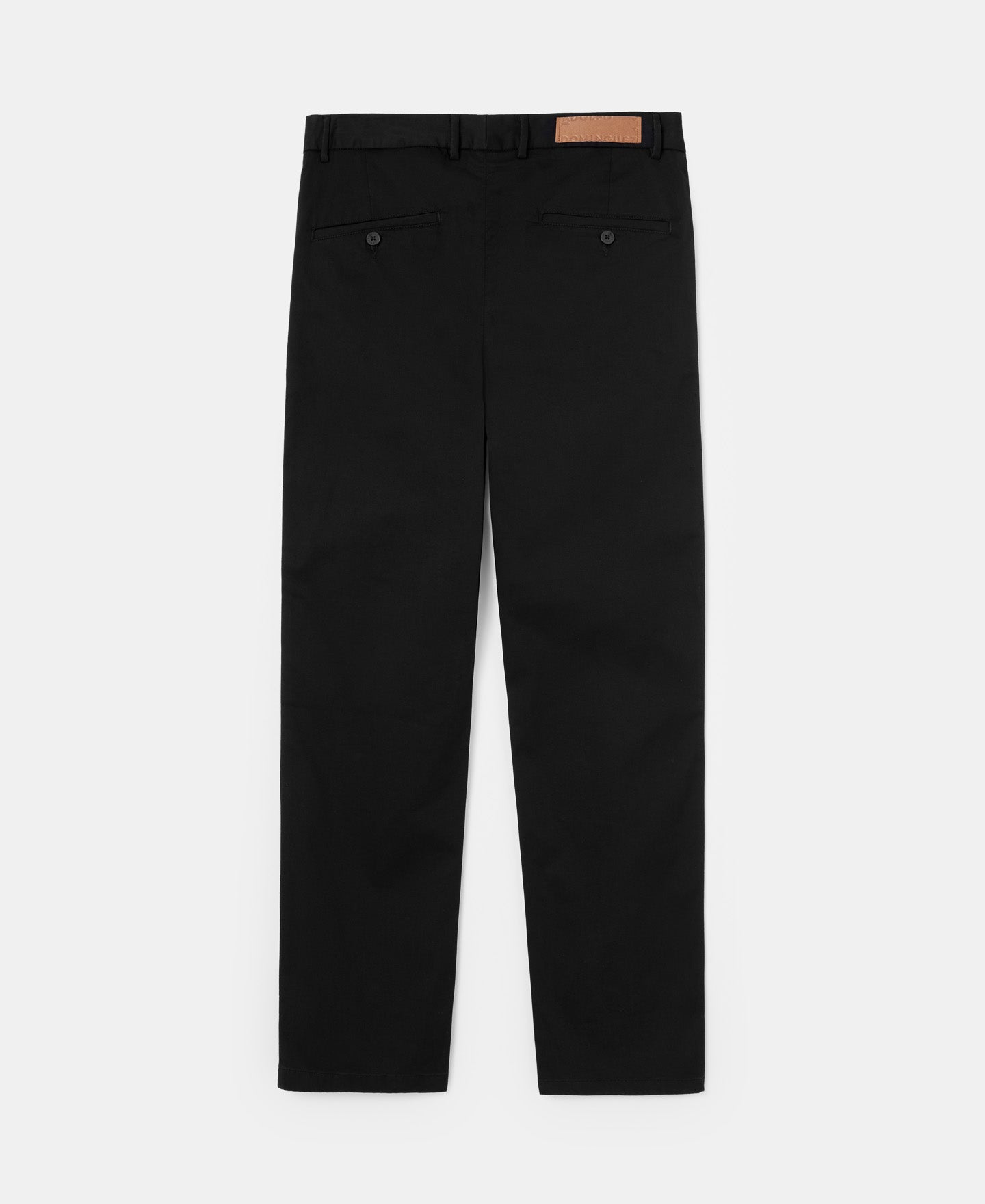 Black Organic Cotton Chino Trousers