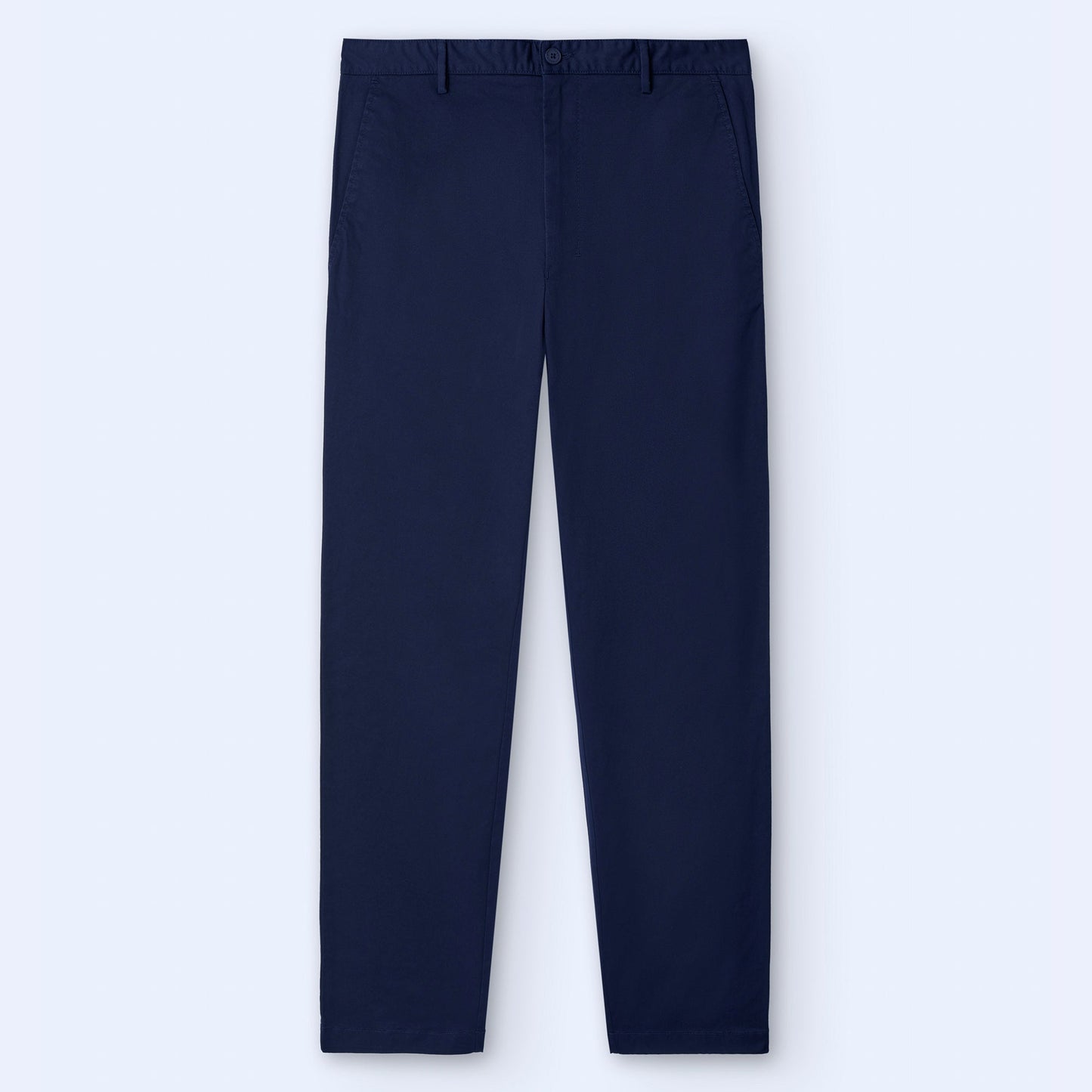 Navy Blue Cotton Chino Trousers