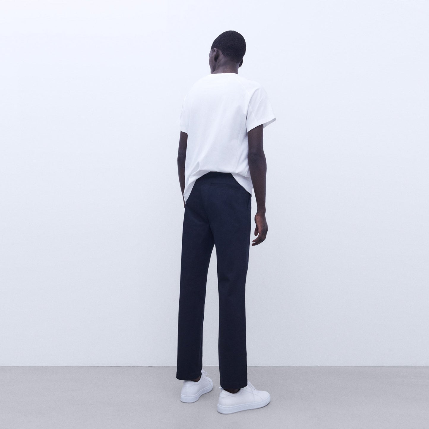 Black Twill Chino Trousers