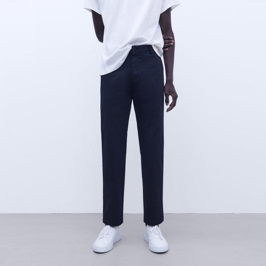 Black Twill Chino Trousers